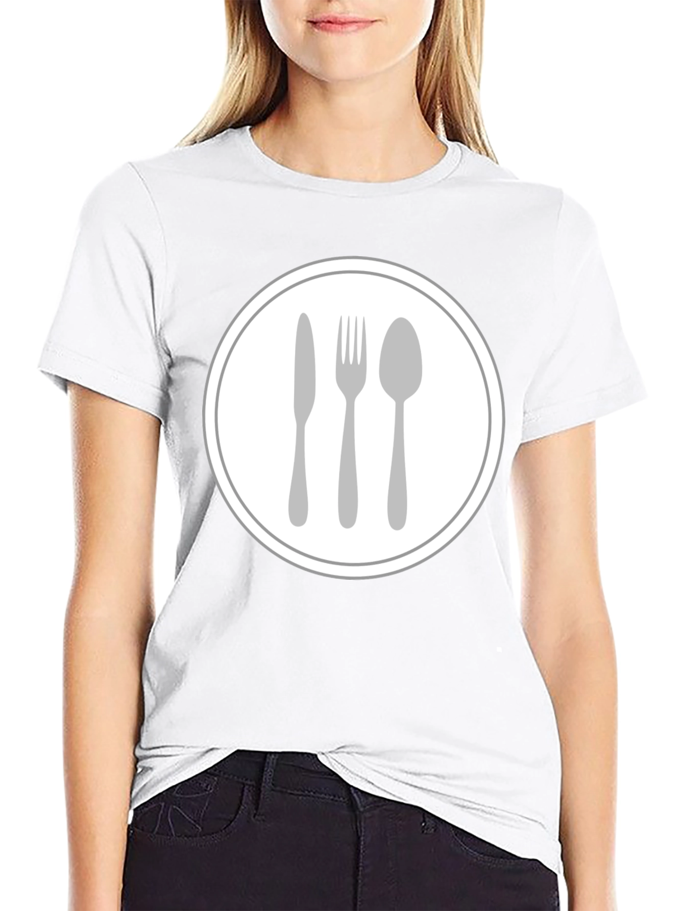 Culinary Cutlery T-Shirt - Round Graphic Tee
