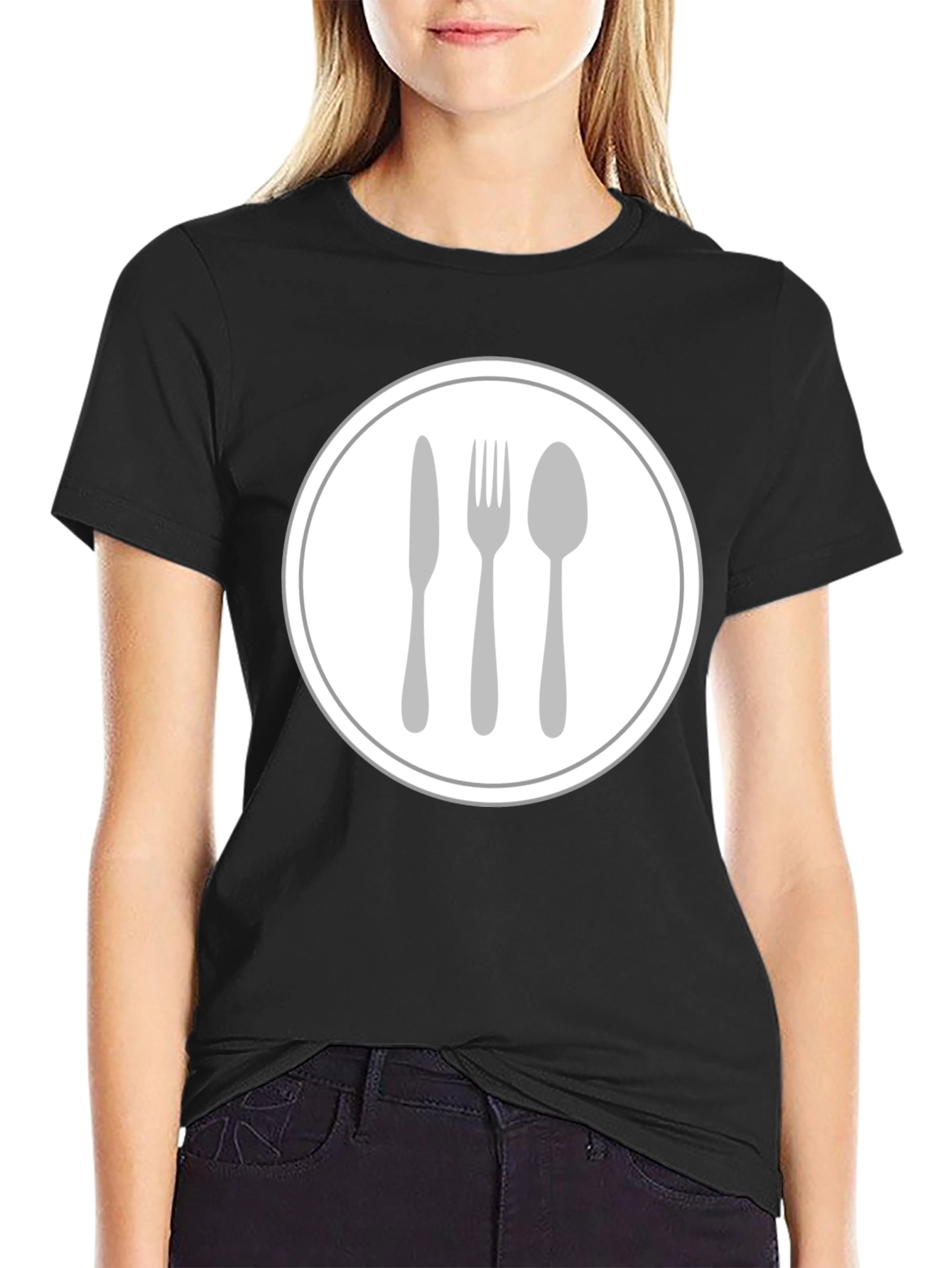 Culinary Cutlery T-Shirt - Round Graphic Tee
