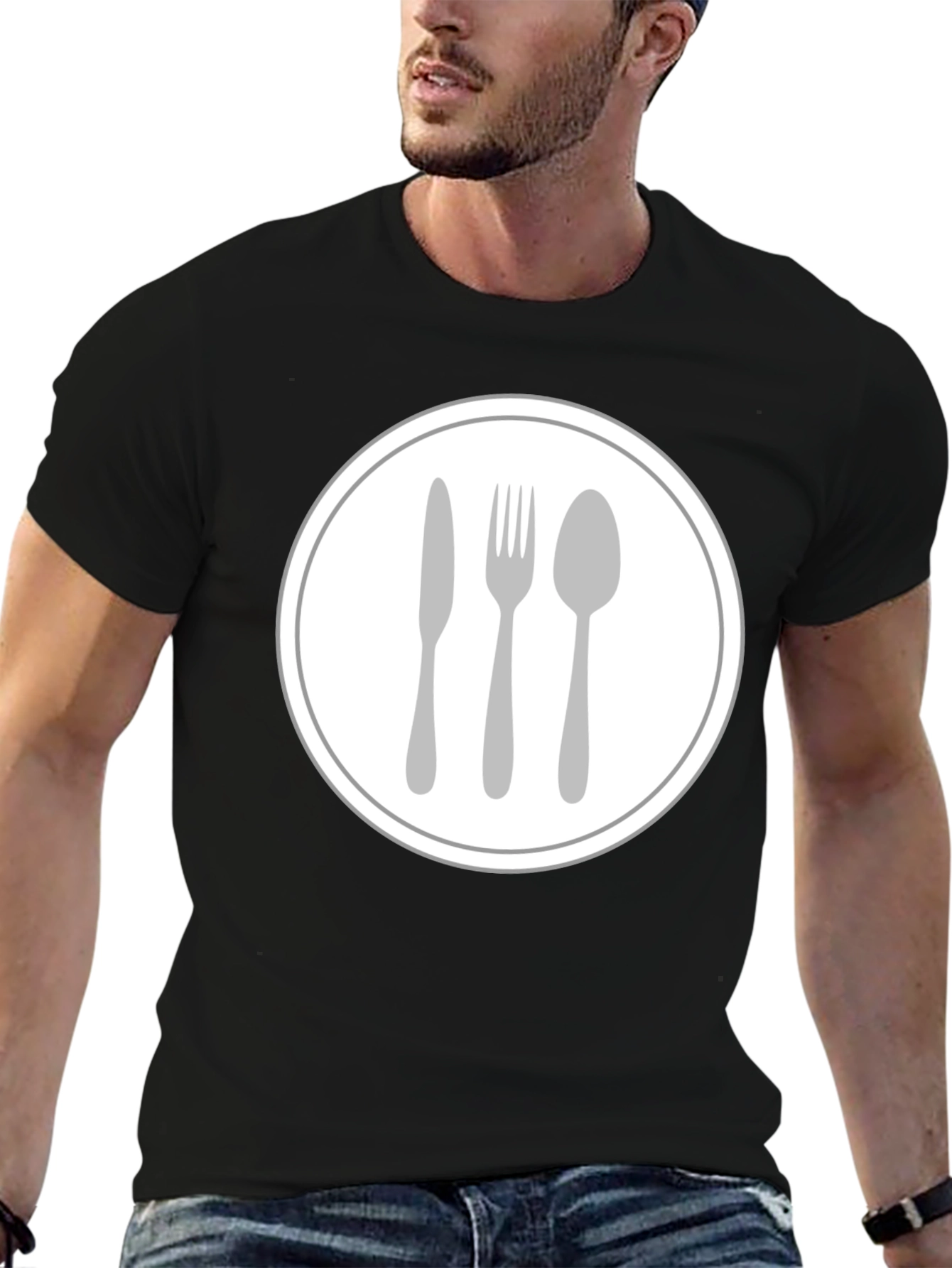Culinary Cutlery T-Shirt - Round Graphic Tee