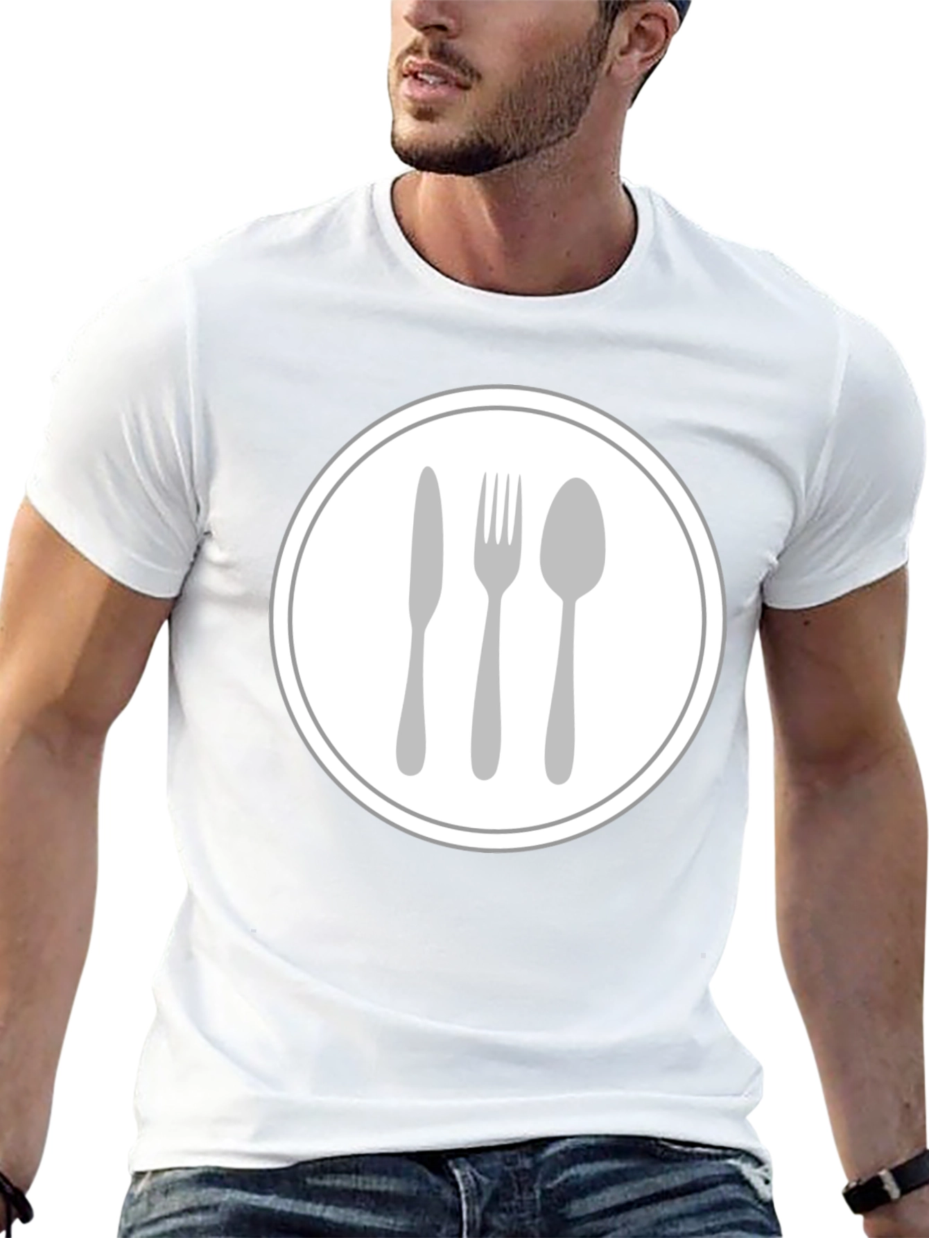 Culinary Cutlery T-Shirt - Round Graphic Tee