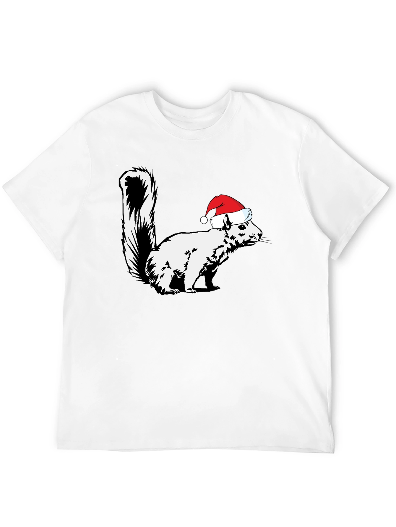 Squirrel Santa Hat Graphic Tee