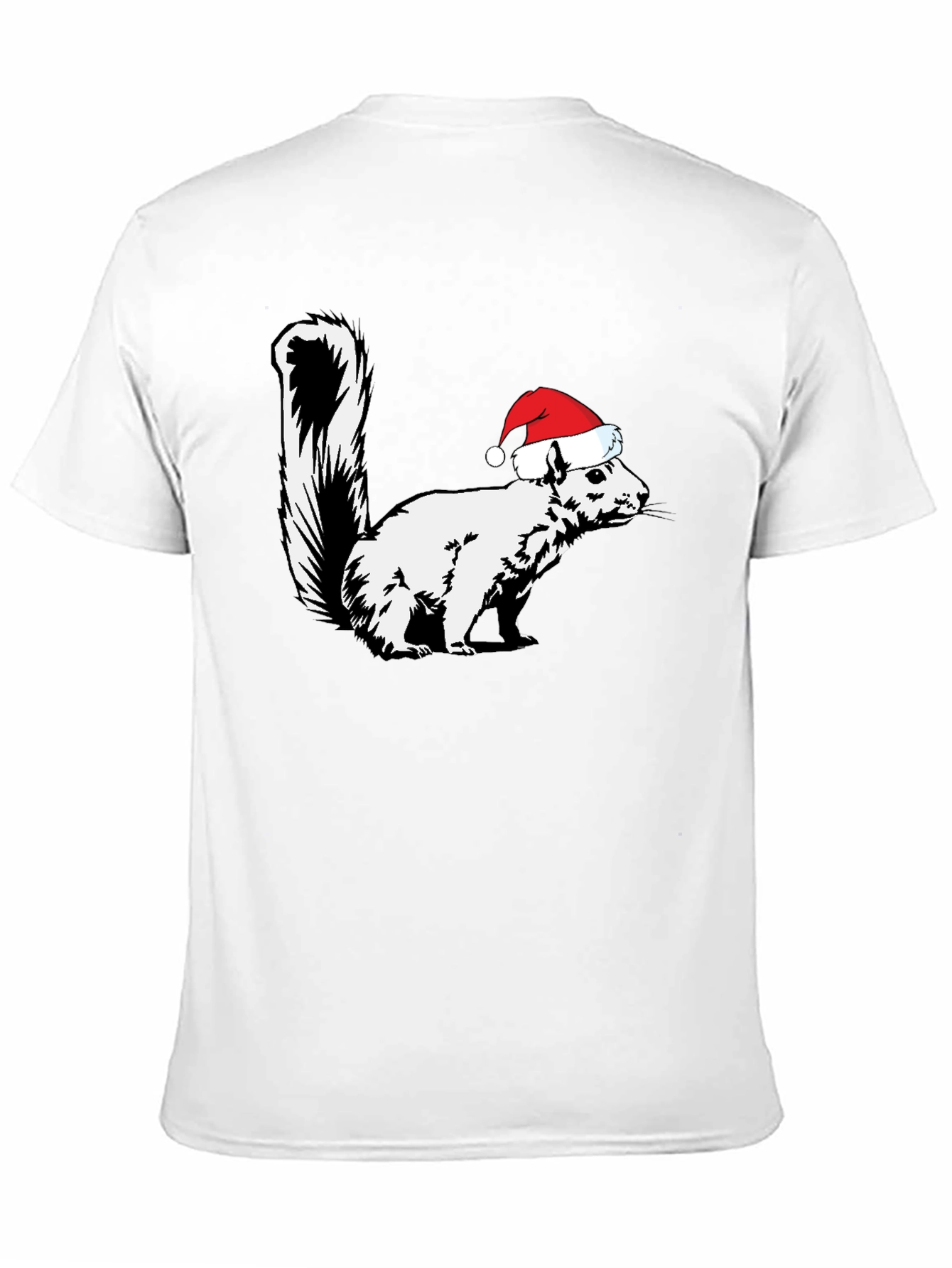 Squirrel Santa Hat Graphic Tee