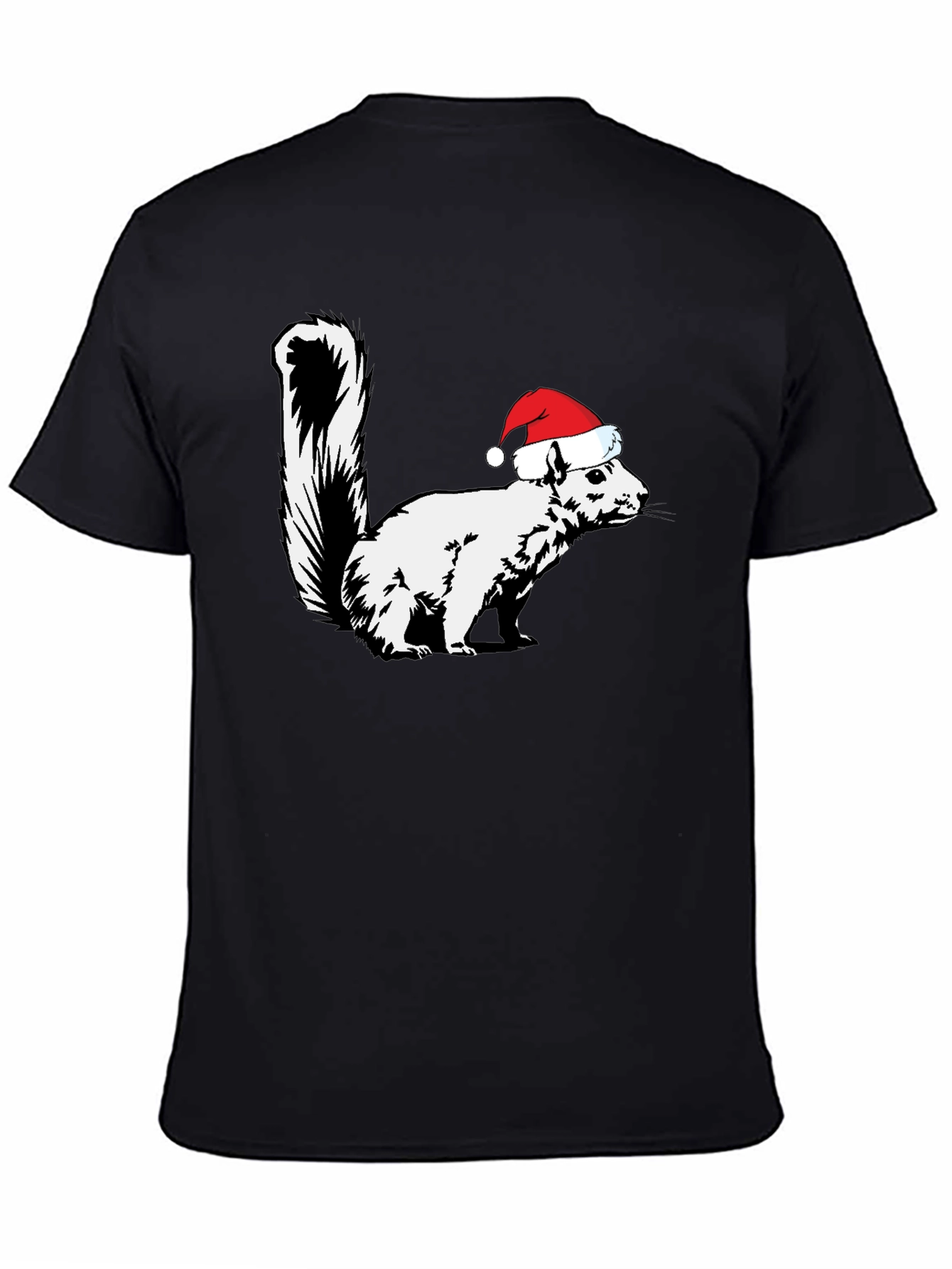 Squirrel Santa Hat Graphic Tee
