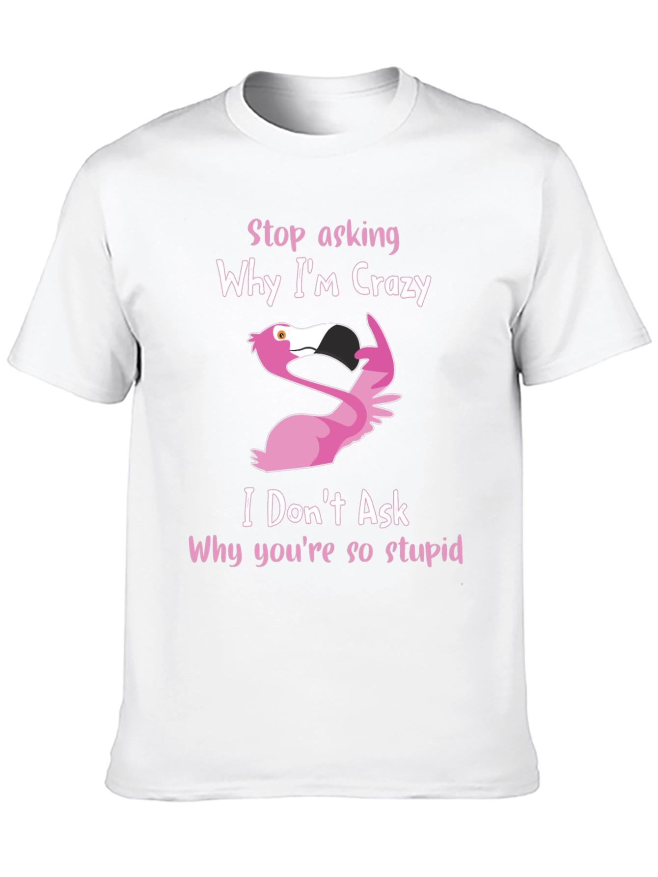 Crazy Flamingo Graphic T-Shirt
