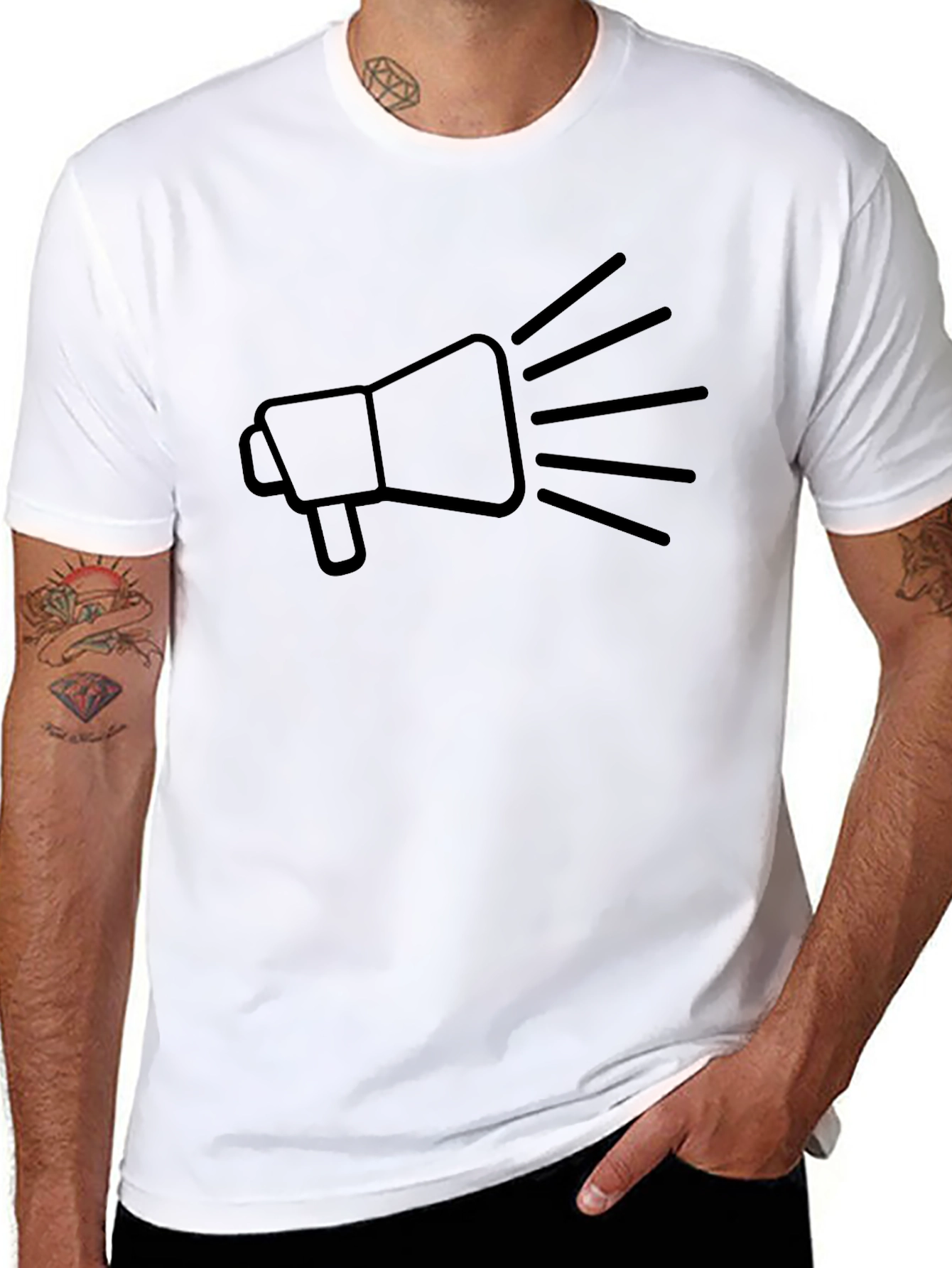 Megaphone Graphic Tee - Black