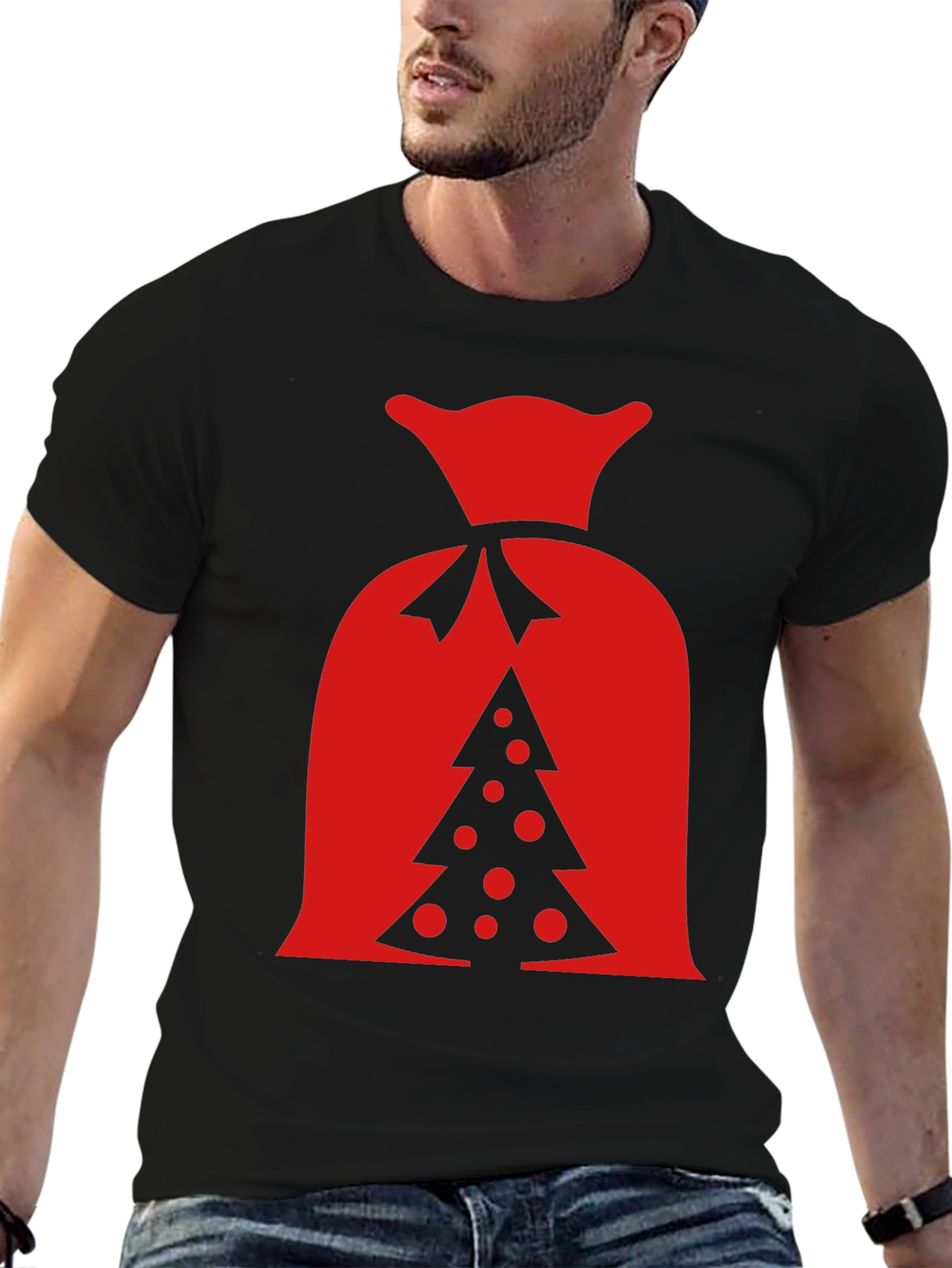 Festive Christmas Tree Sack Graphic Tee