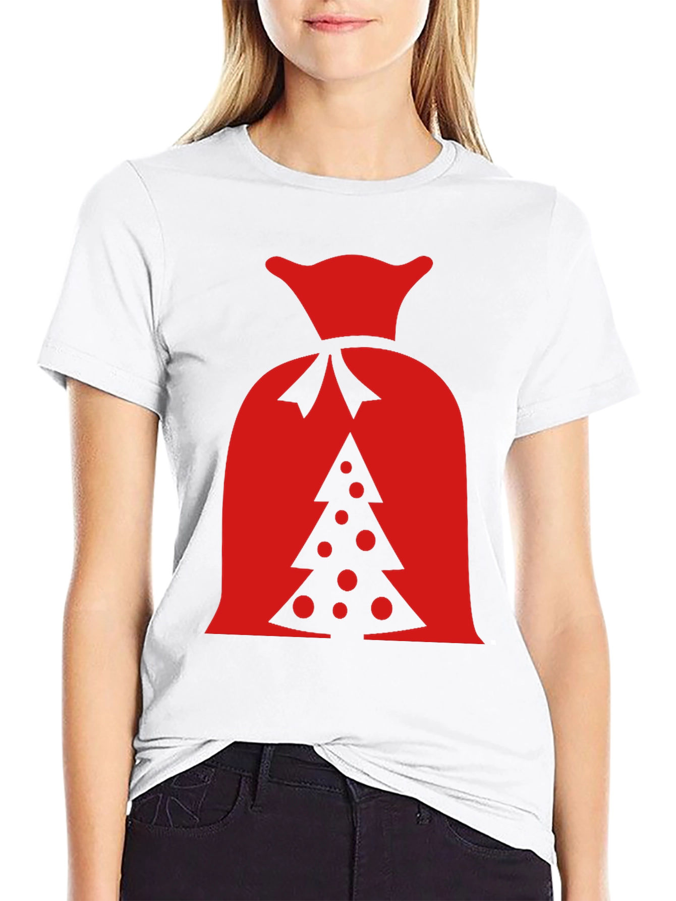 Festive Christmas Tree Sack Graphic Tee