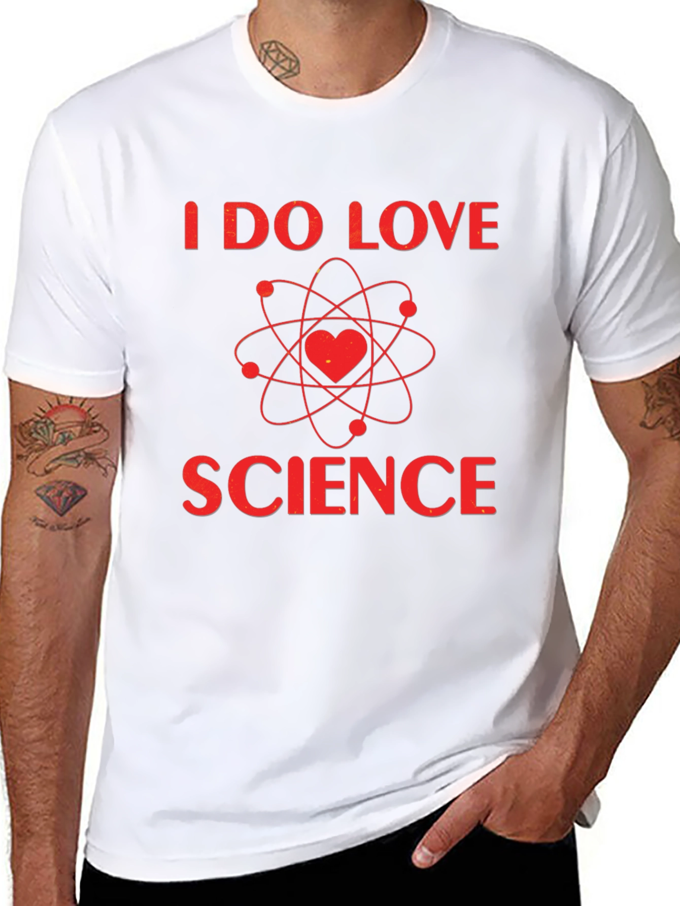 I Love Science T-Shirt - Heart Atom Design