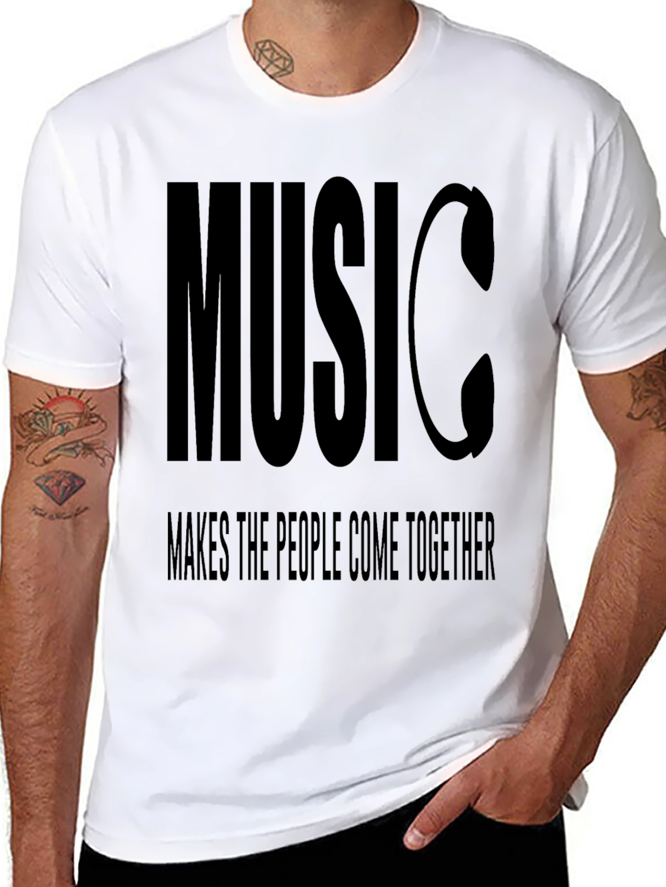 Music Unites Graphic Tee - Black T-Shirt