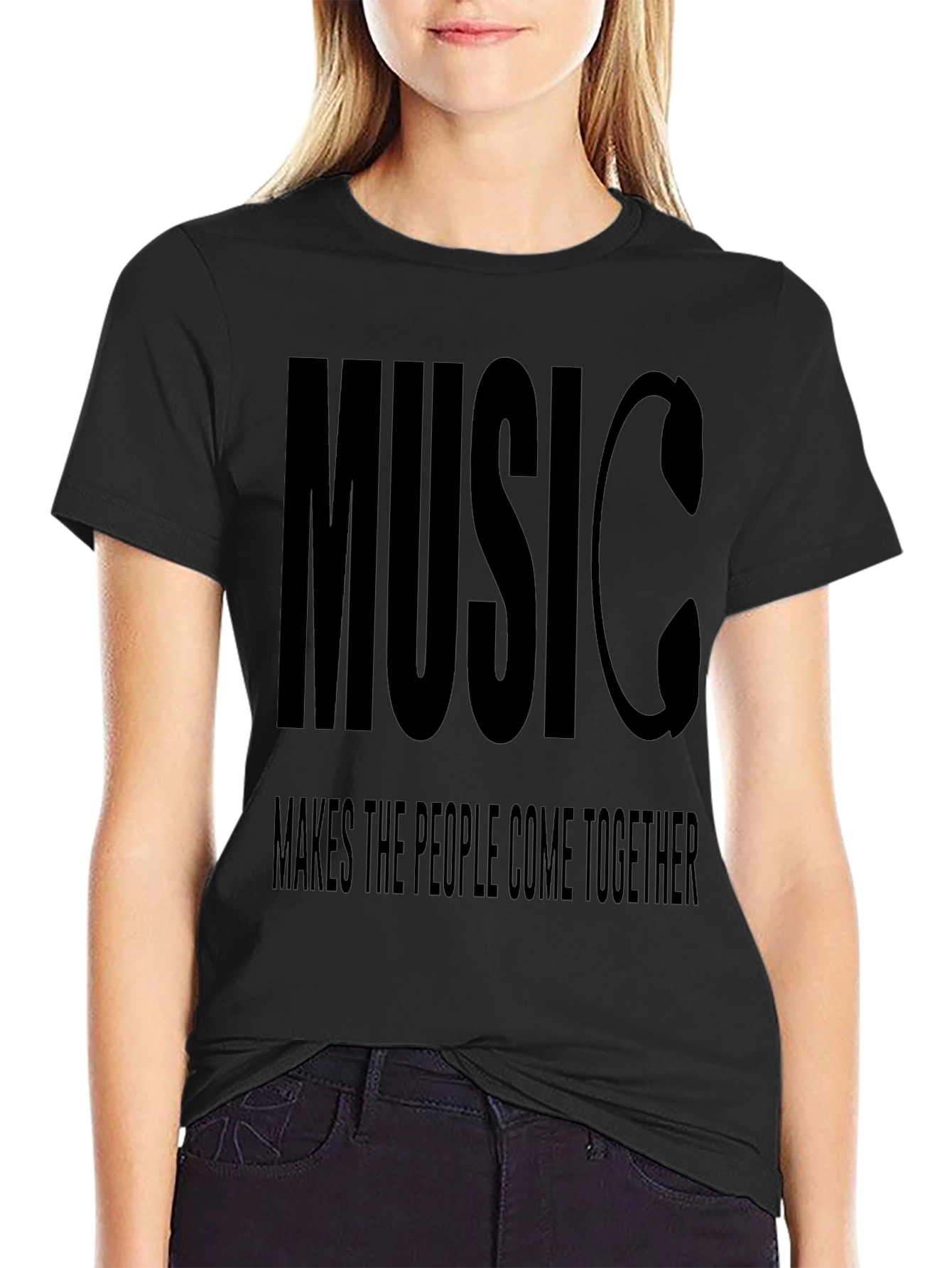 Music Unites Graphic Tee - Black T-Shirt