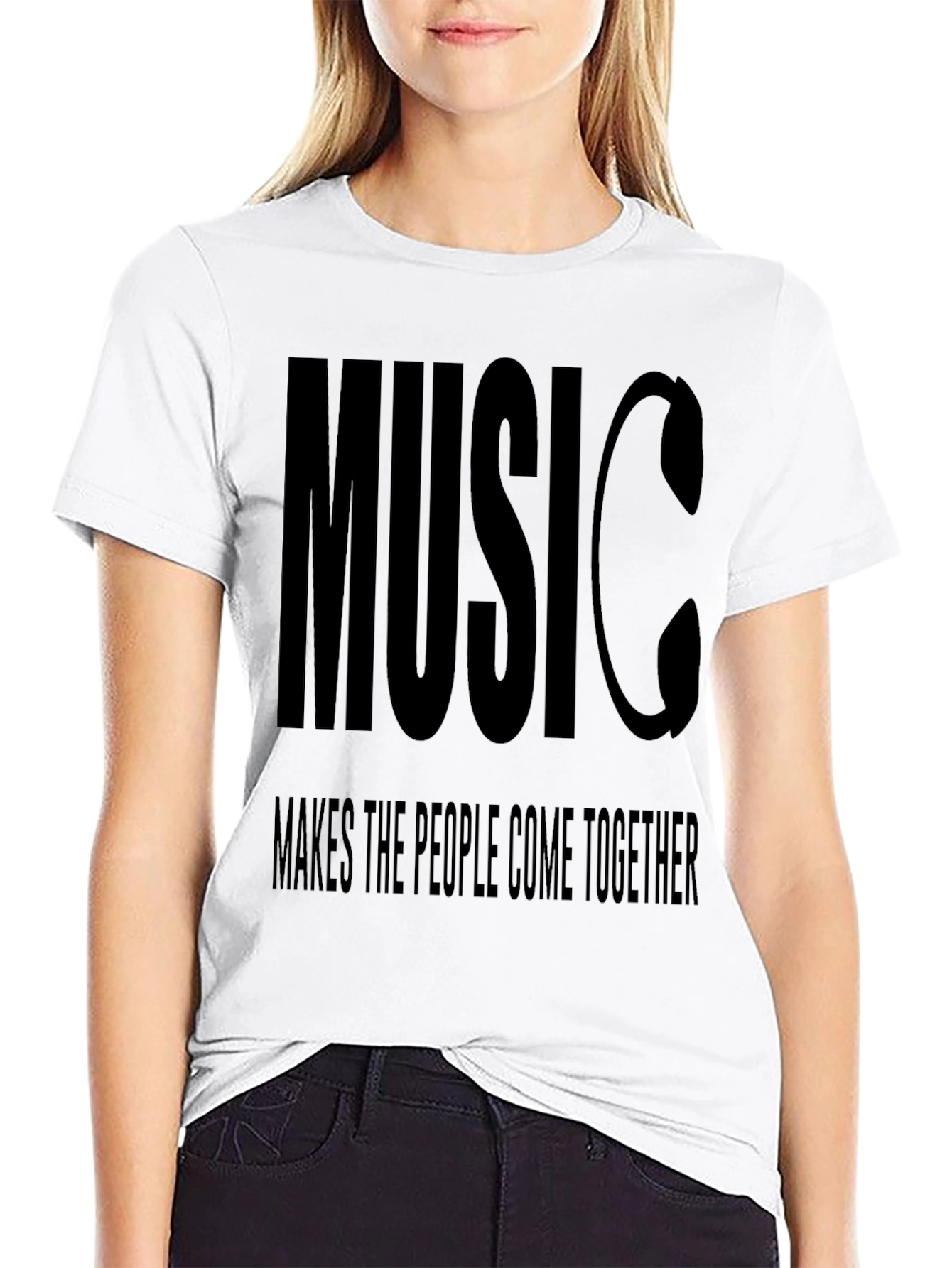 Music Unites Graphic Tee - Black T-Shirt