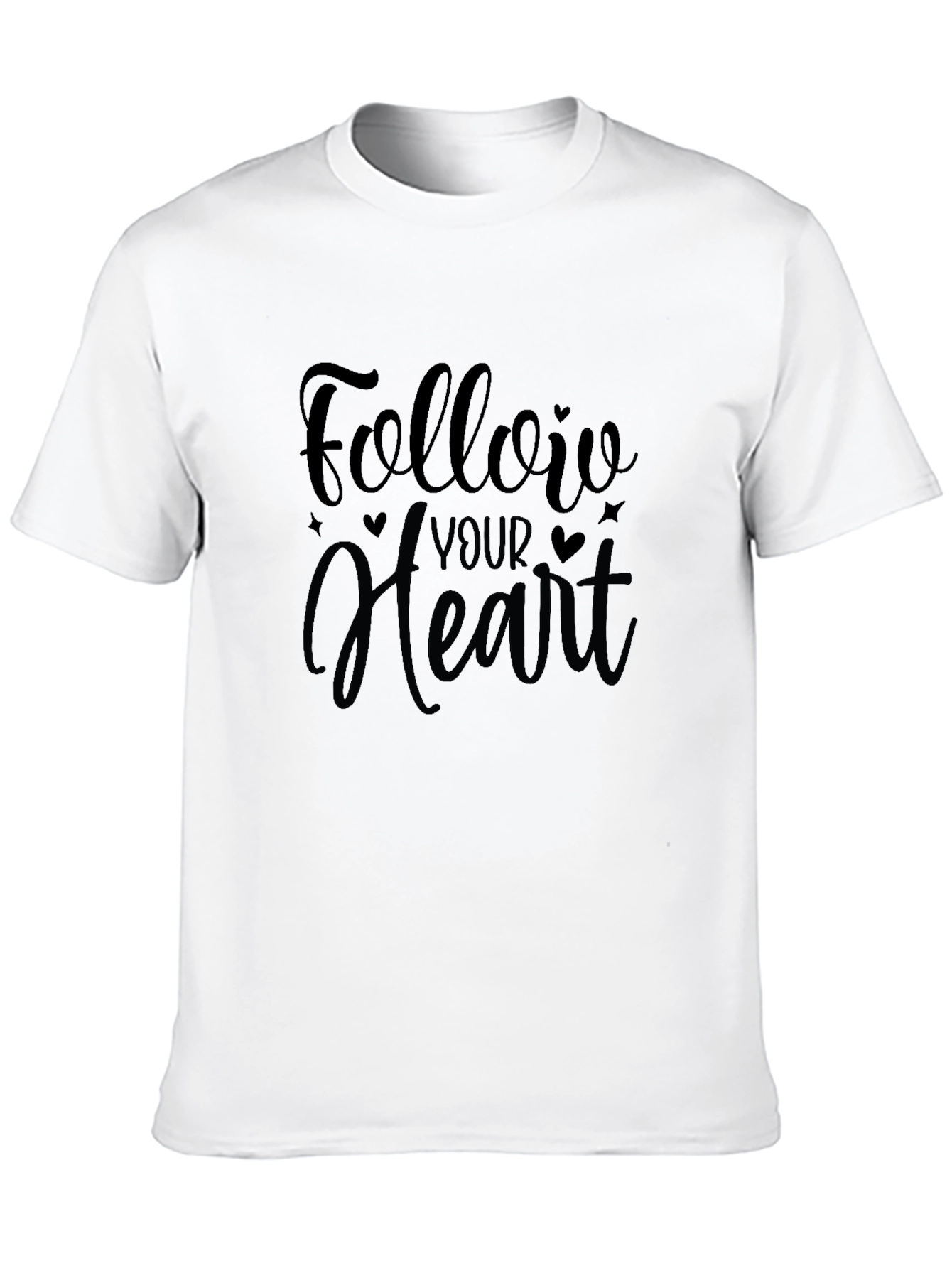 Follow Your Heart Black Graphic Tee