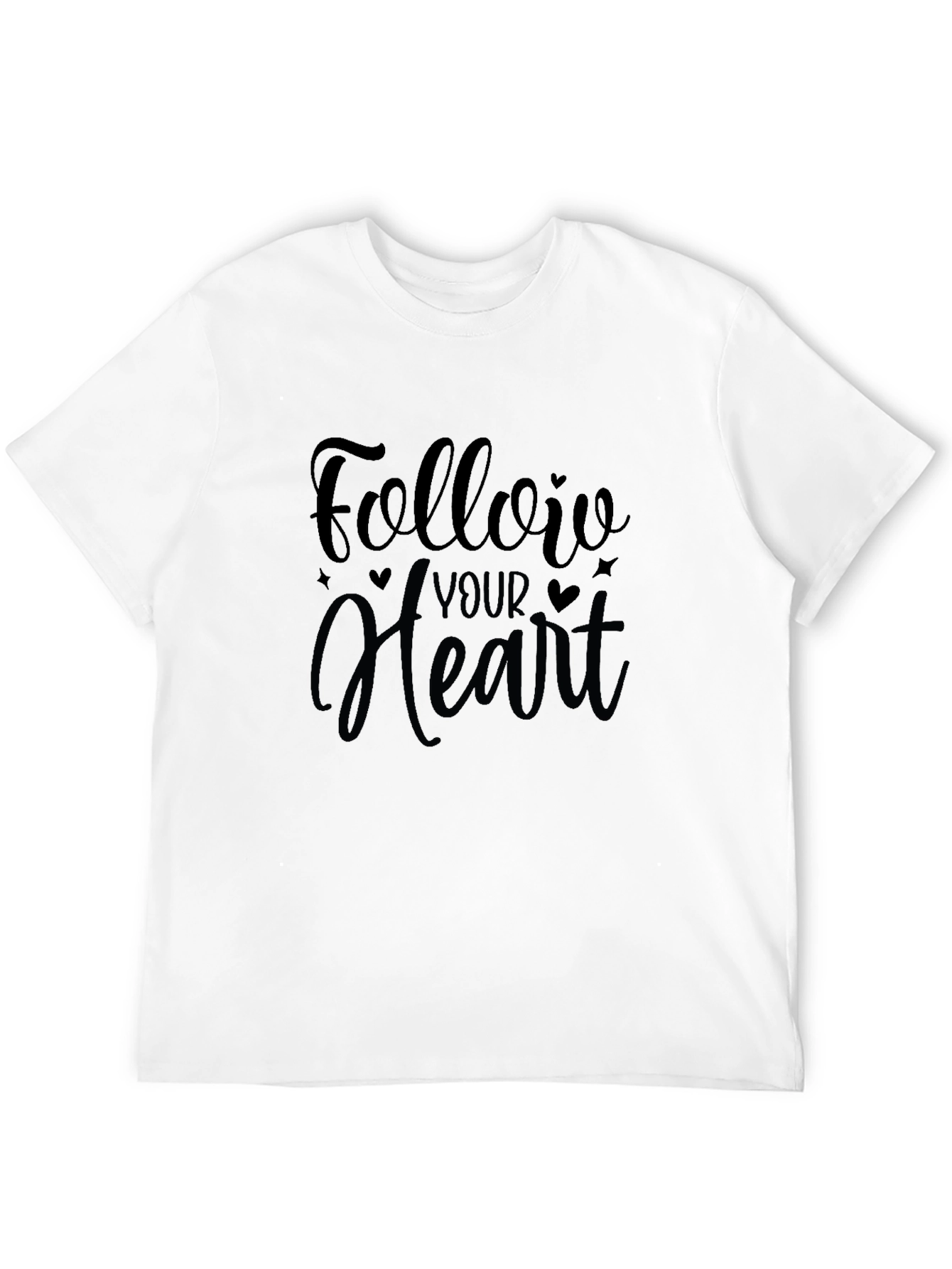 Follow Your Heart Black Graphic Tee