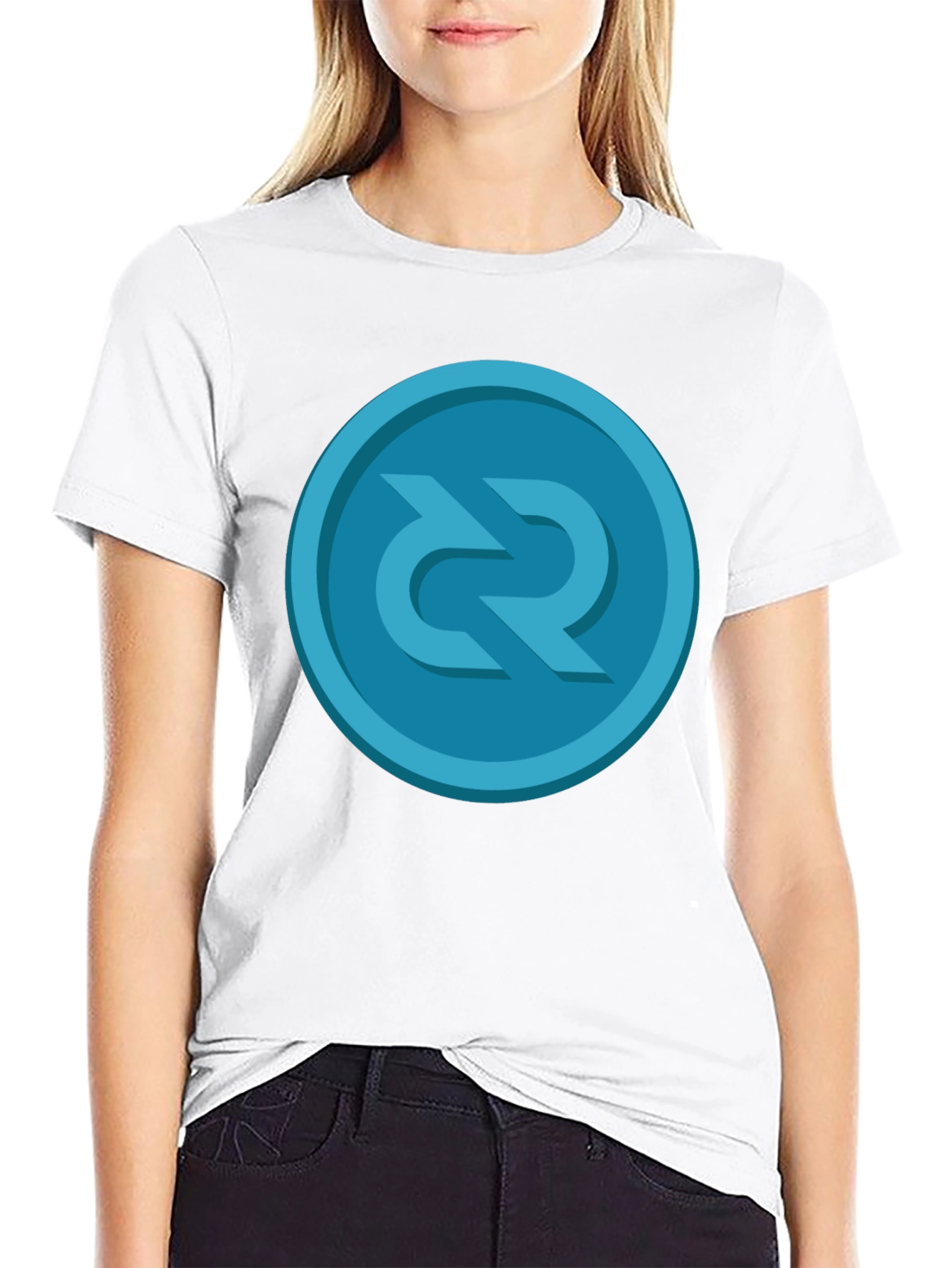 Stylish Black T-Shirt with Unique Round Graphic Design