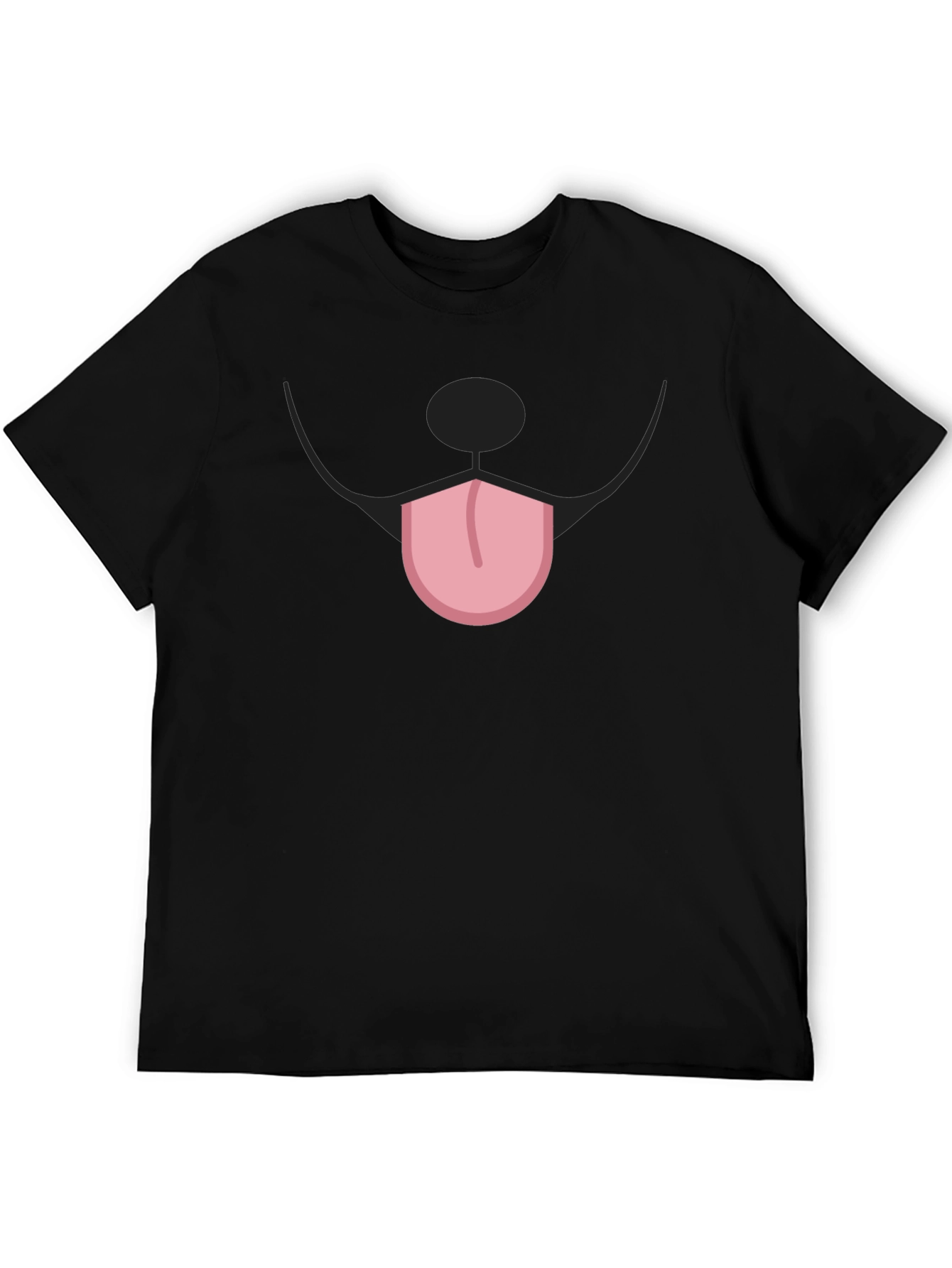 Funny Dog Face Graphic Black T-Shirt