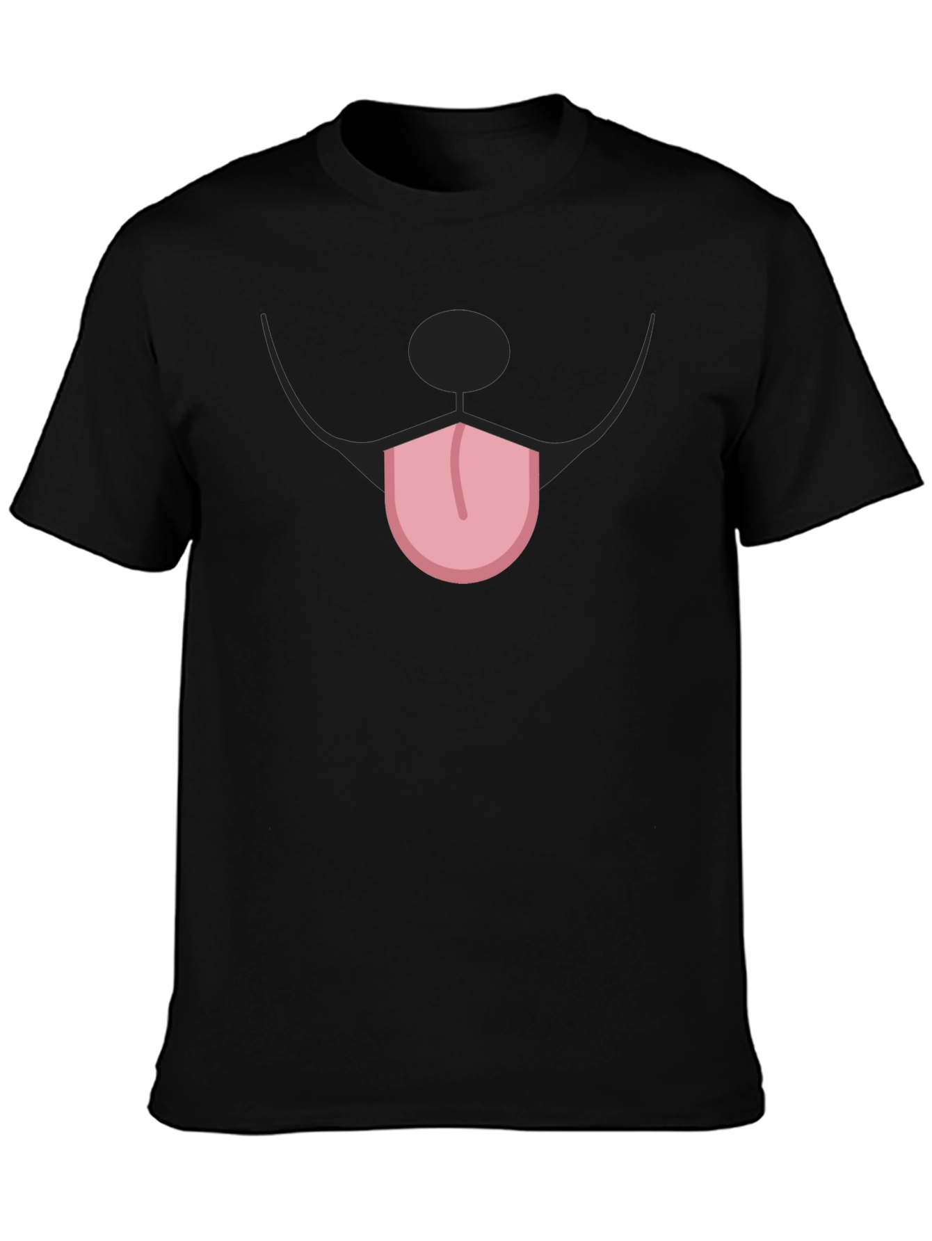 Funny Dog Face Graphic Black T-Shirt