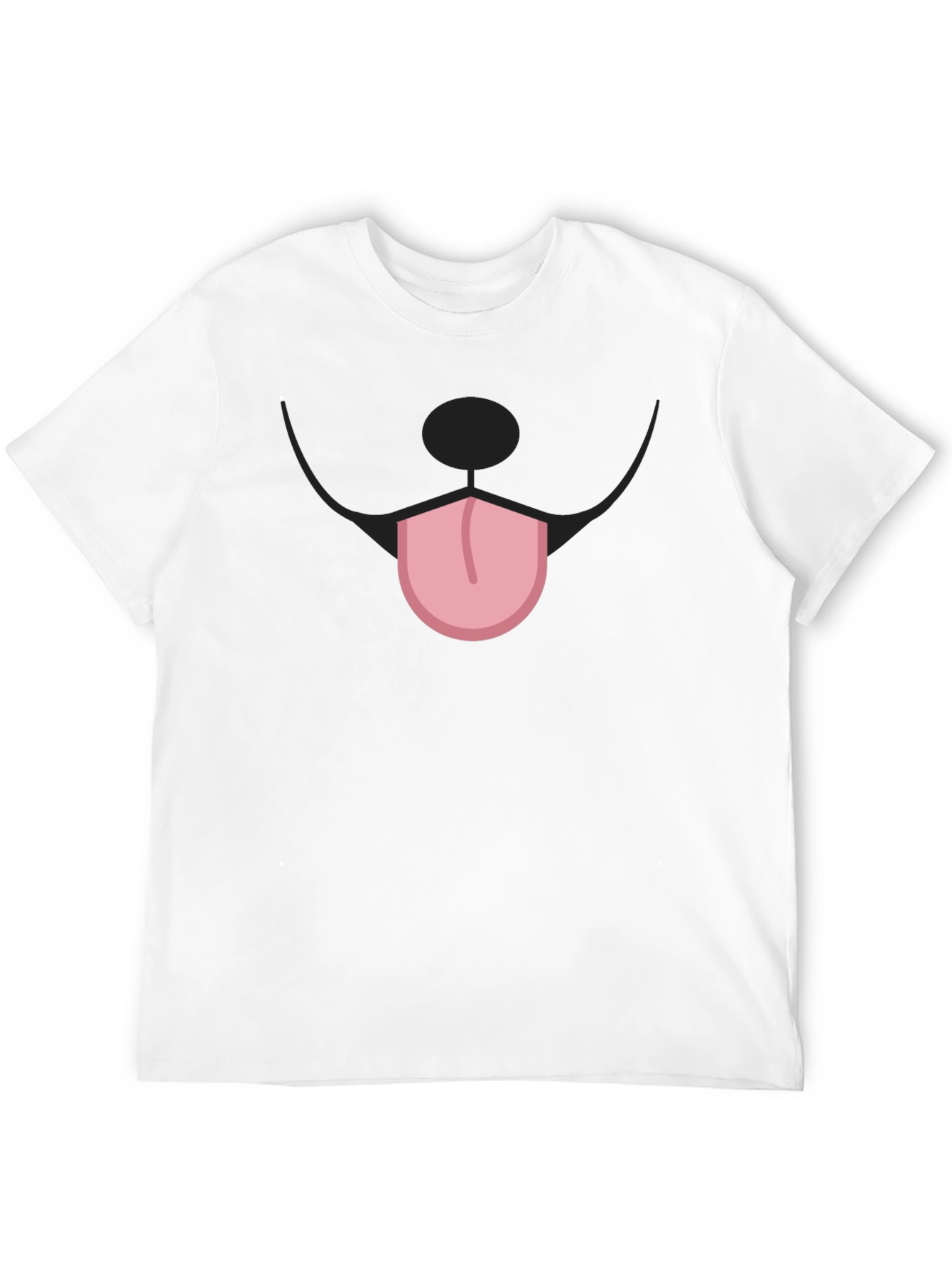 Funny Dog Face Graphic Black T-Shirt
