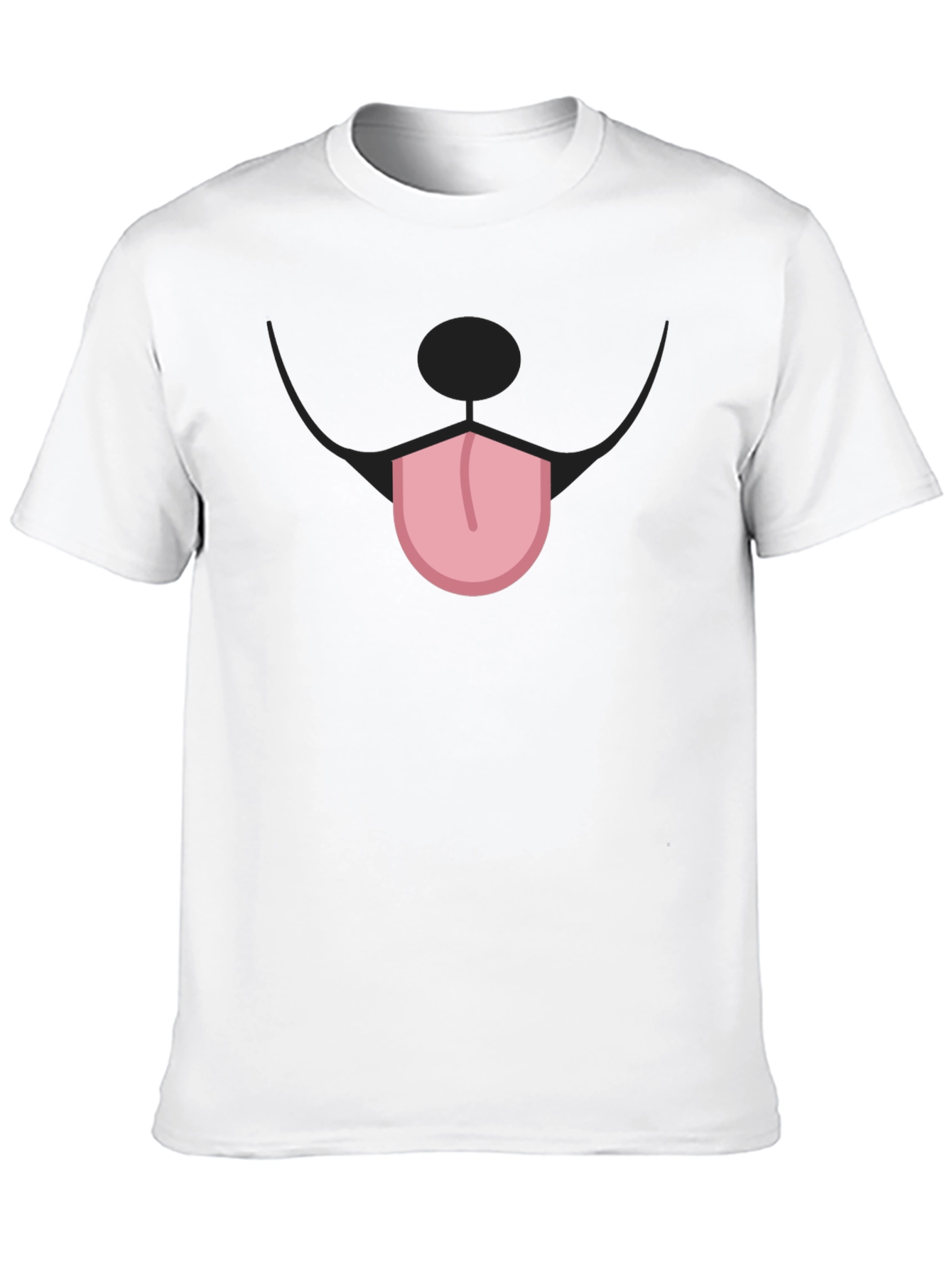 Funny Dog Face Graphic Black T-Shirt