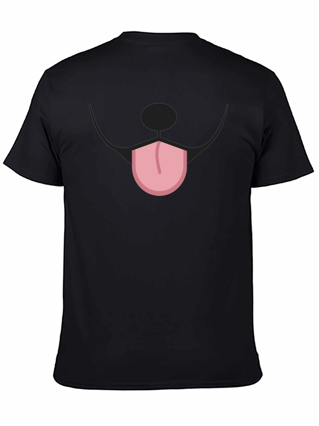 Funny Dog Face Graphic Black T-Shirt