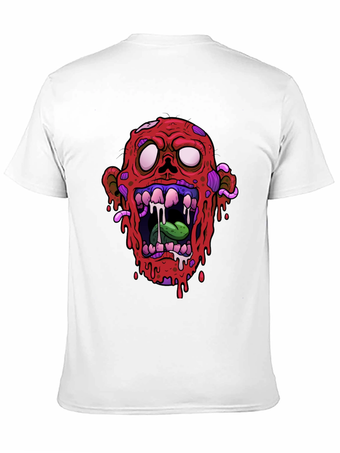 Zombie Head Graphic Black T-Shirt