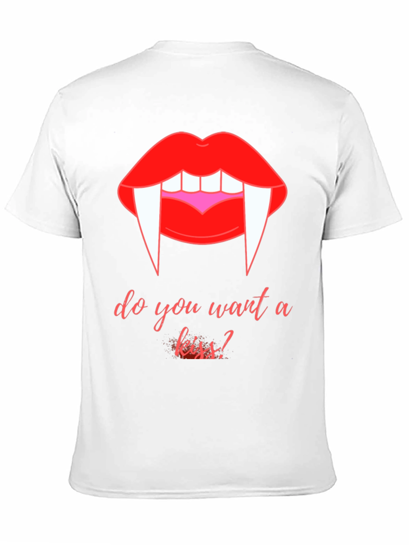 Vampire Kiss Graphic Tee - Halloween Black T-Shirt
