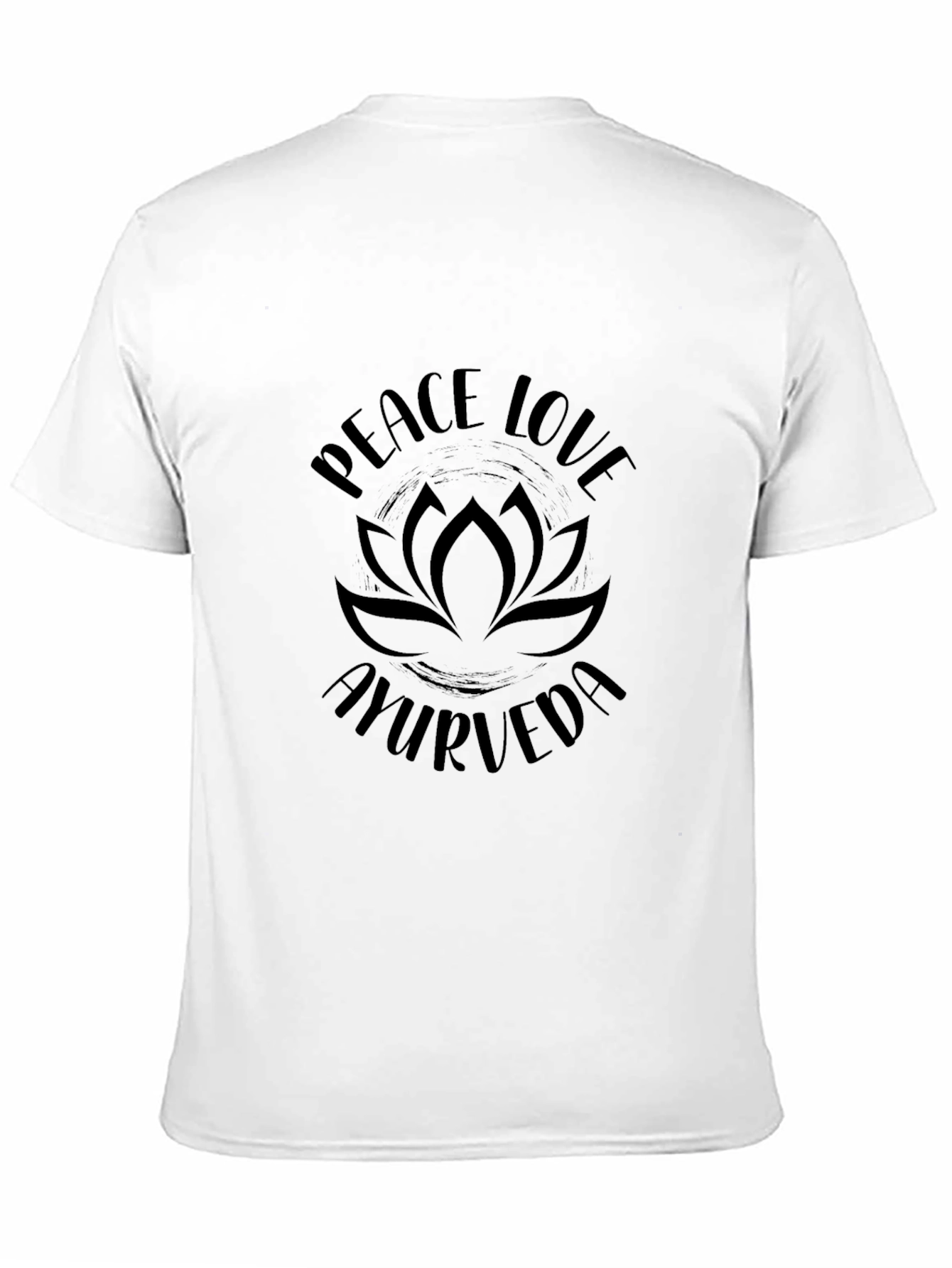 Peace Love Ayurveda Graphic Tee - Black