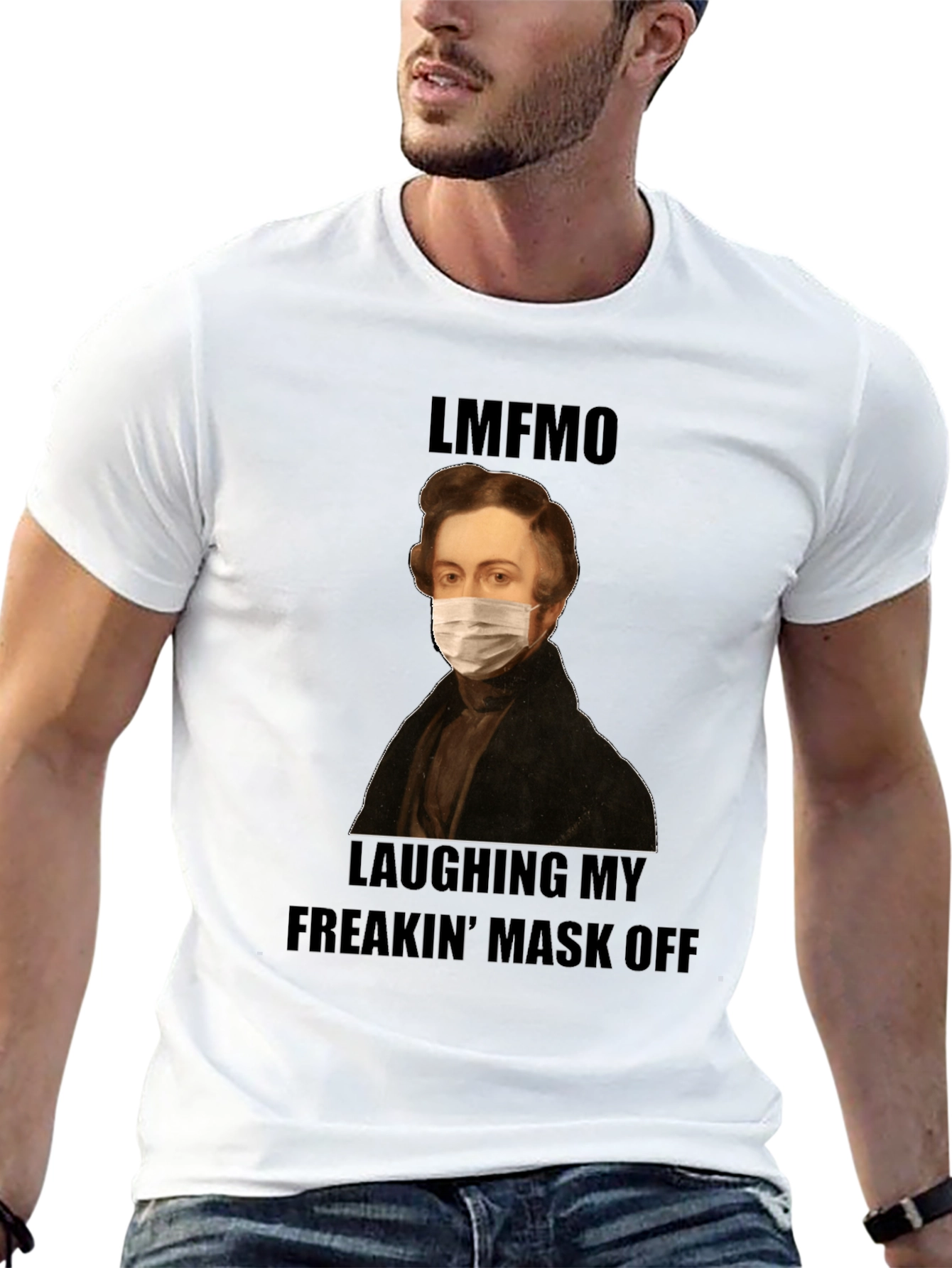 Funny LMFAO Masked Portrait T-Shirt