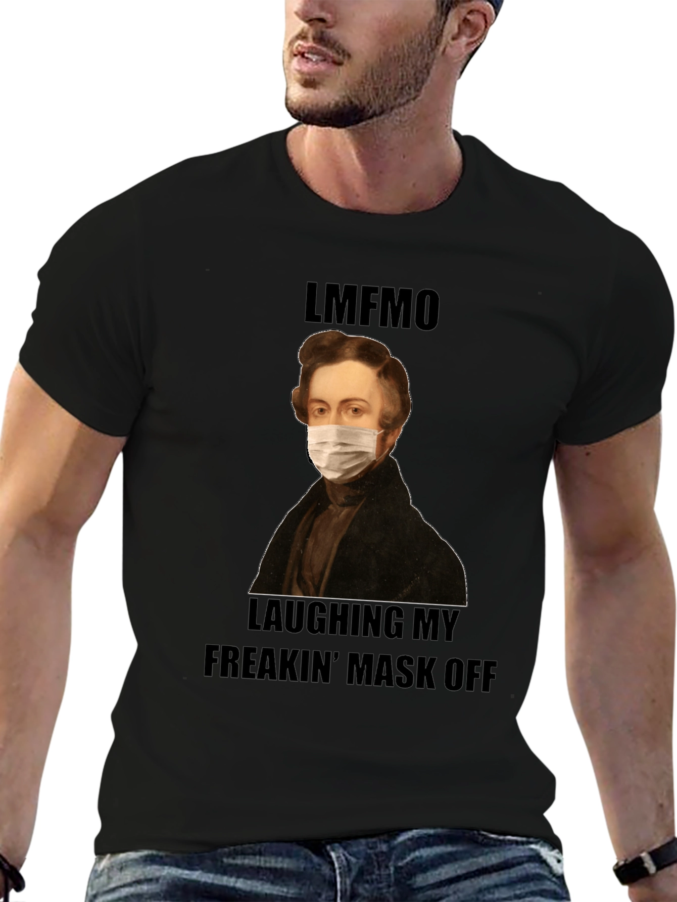Funny LMFAO Masked Portrait T-Shirt