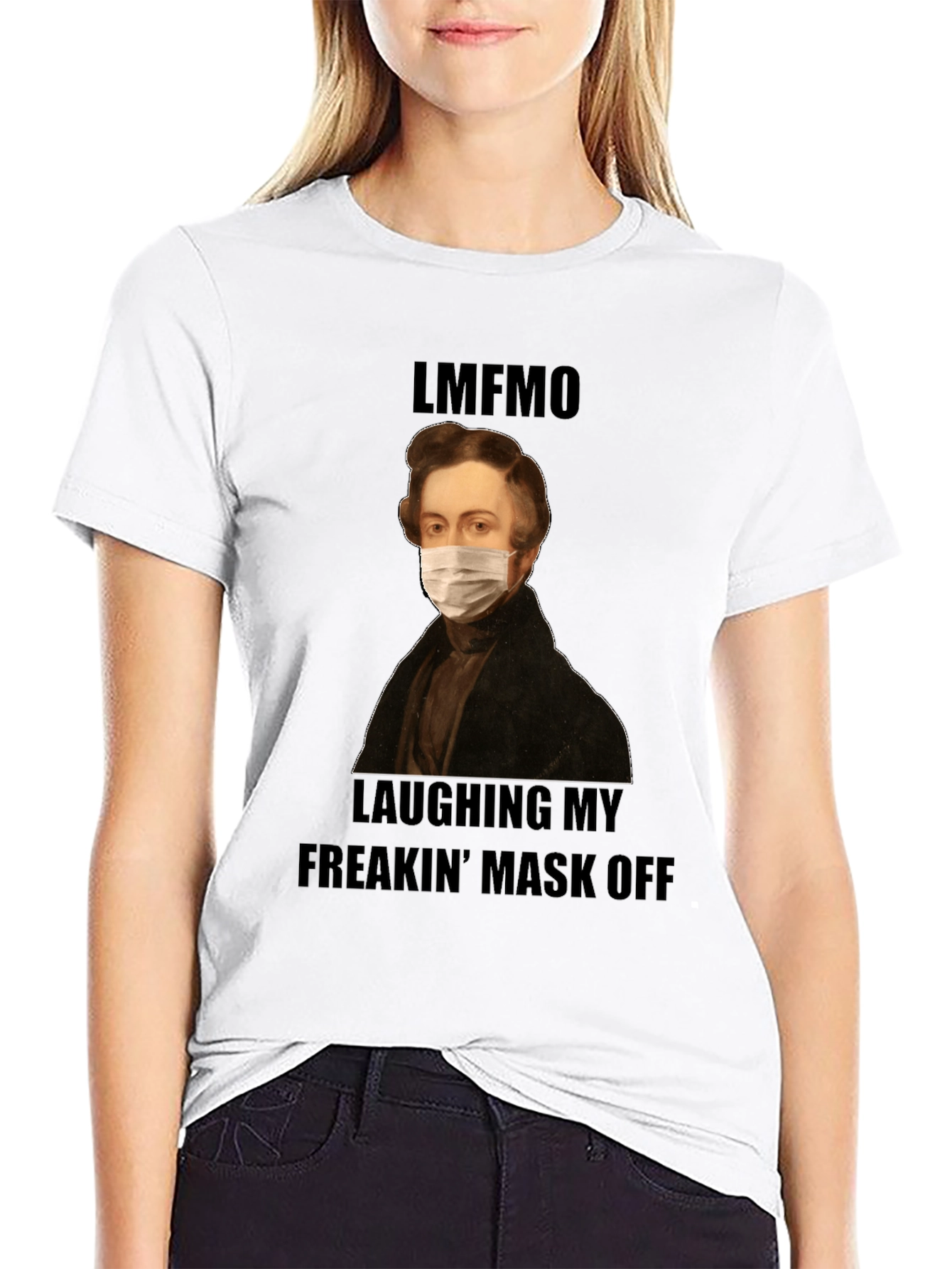 Funny LMFAO Masked Portrait T-Shirt
