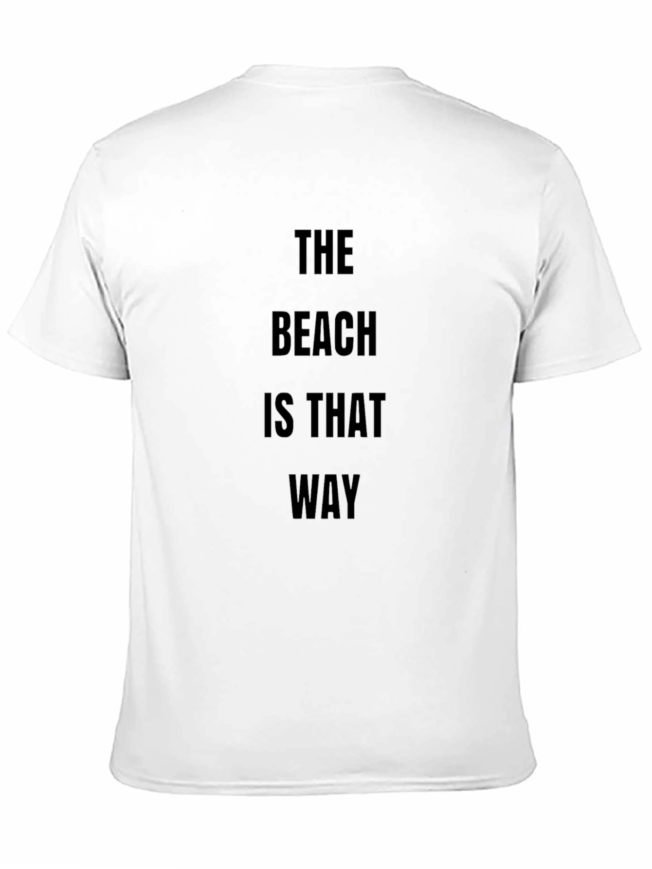 The Beach Is That Way Black Graphic Tee