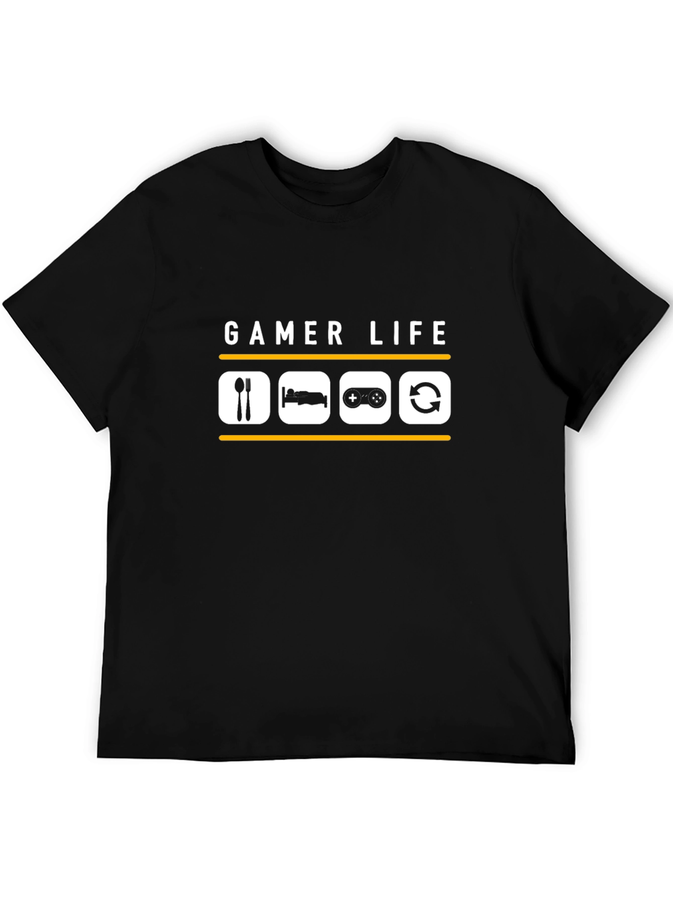 Gamer Life Black Graphic Tee