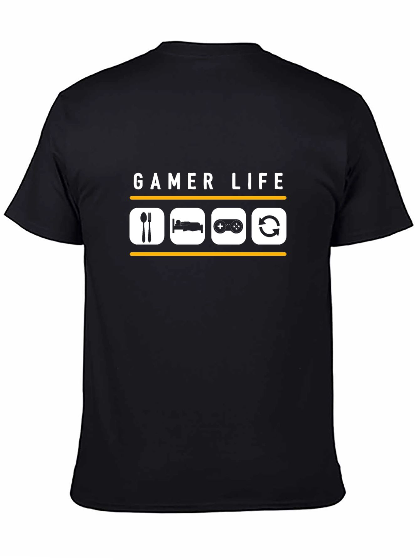 Gamer Life Black Graphic Tee