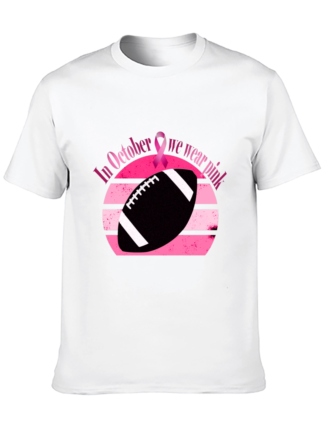 October Breast Cancer Awareness Football T-Shirt