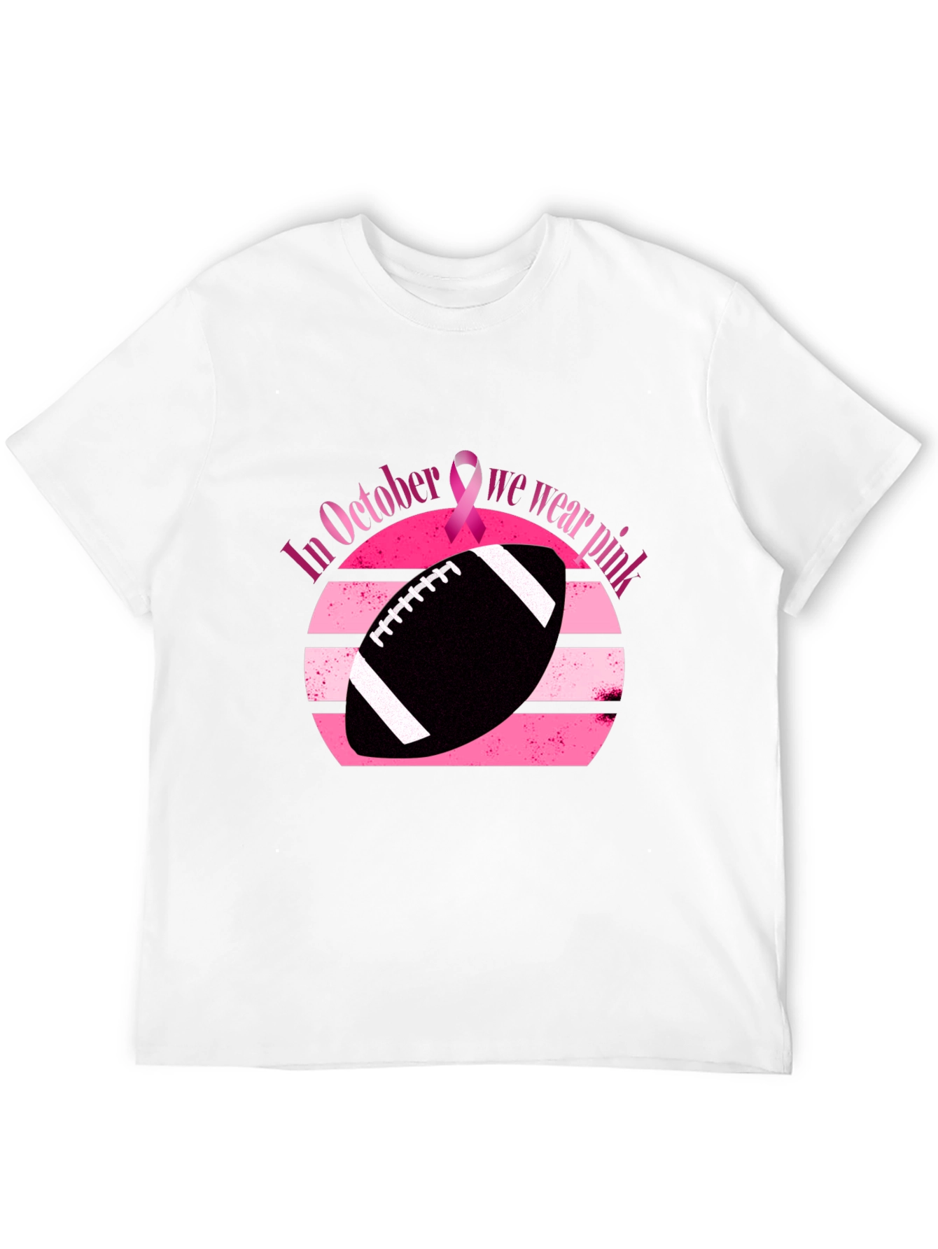 October Breast Cancer Awareness Football T-Shirt