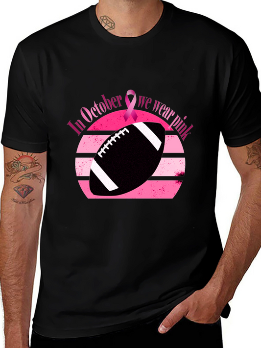 October Breast Cancer Awareness Football T-Shirt