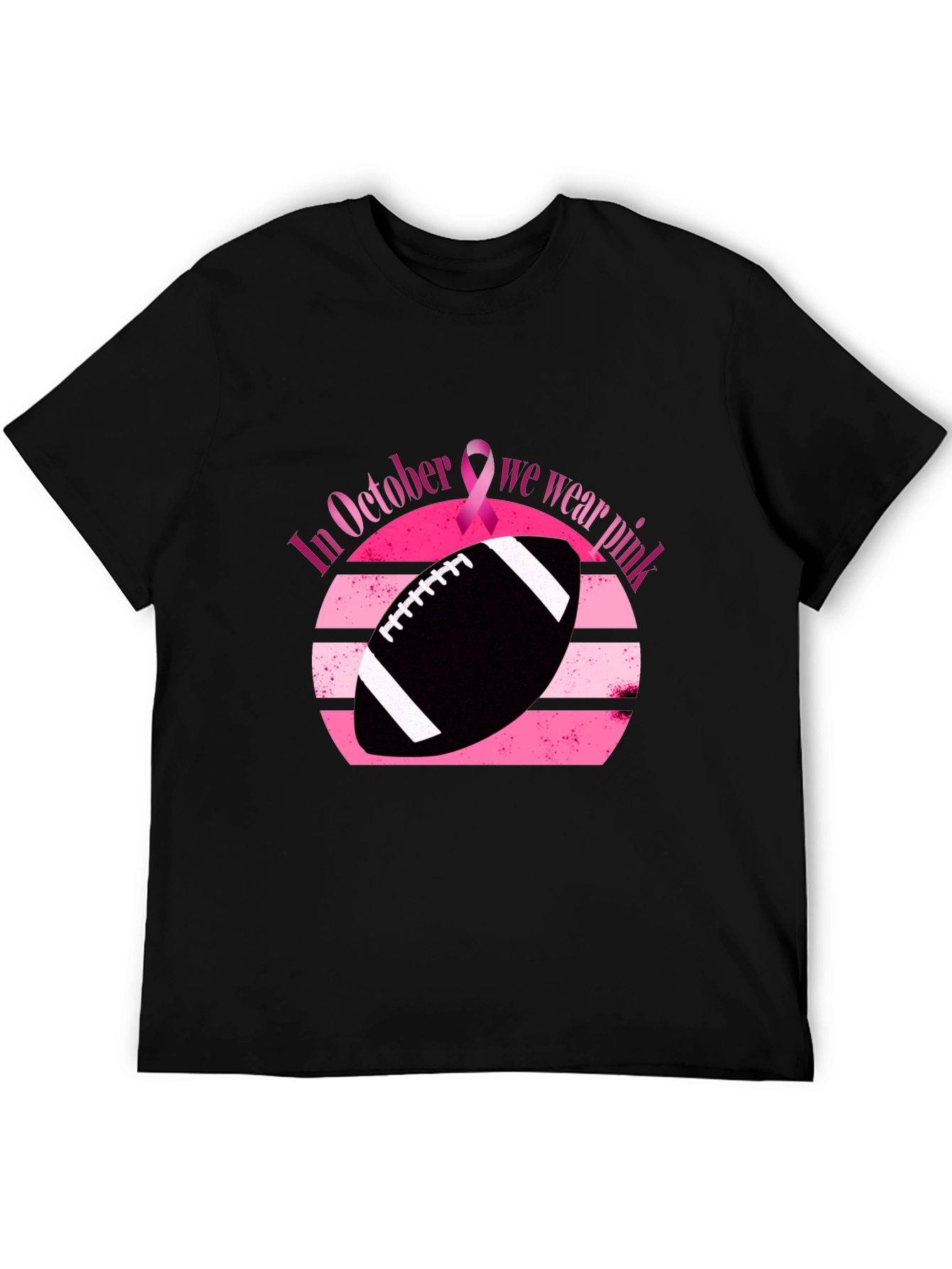 October Breast Cancer Awareness Football T-Shirt