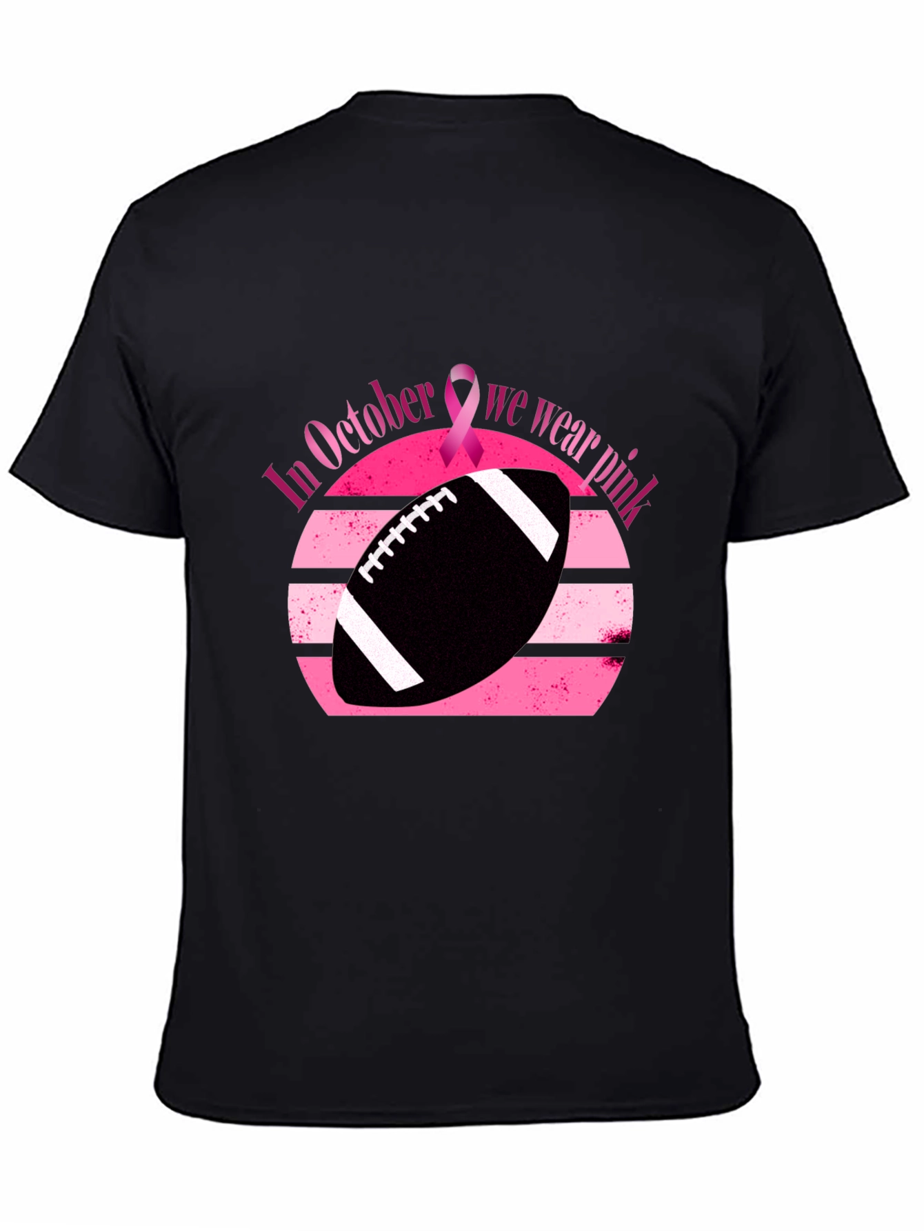 October Breast Cancer Awareness Football T-Shirt