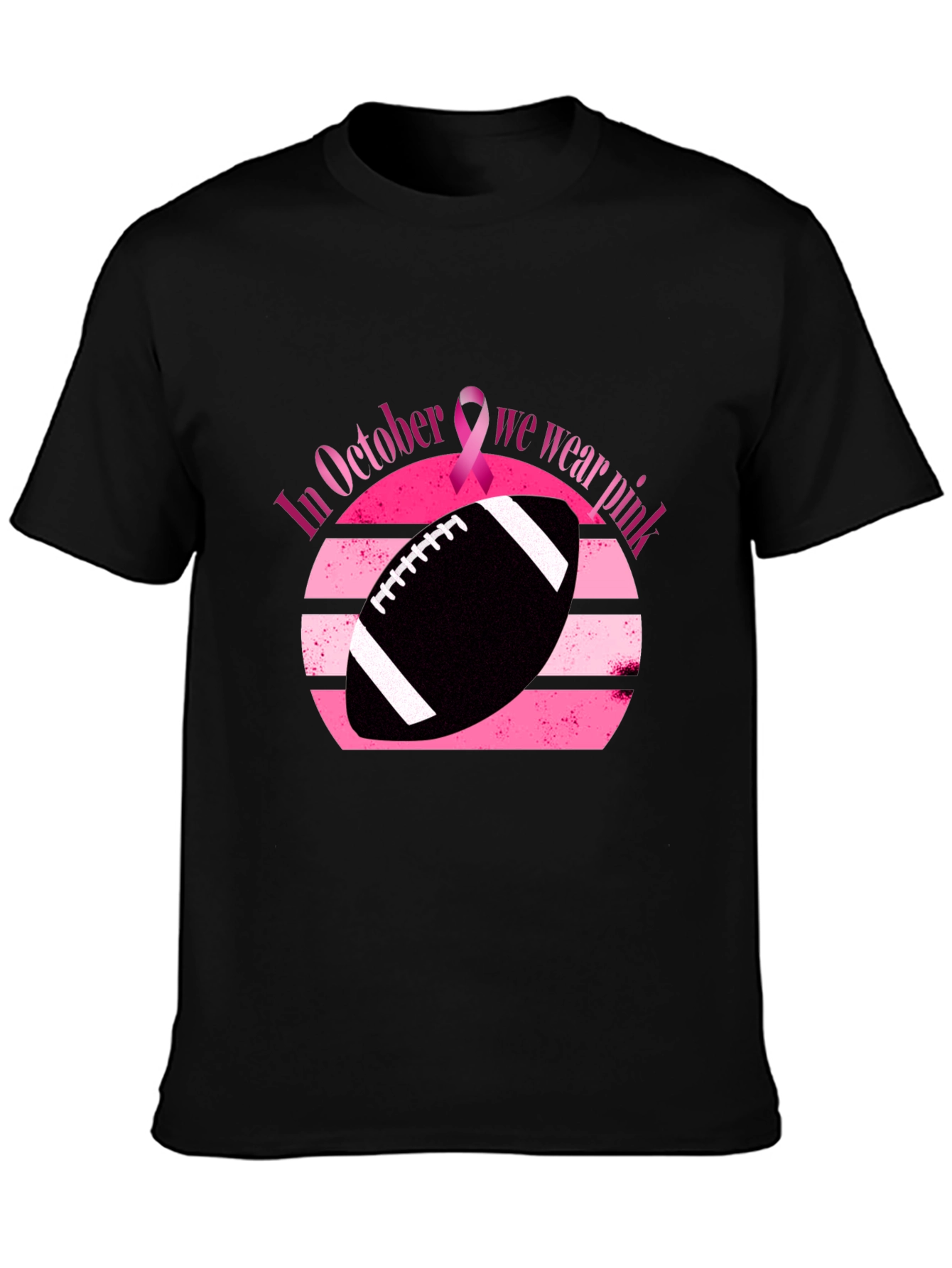 October Breast Cancer Awareness Football T-Shirt