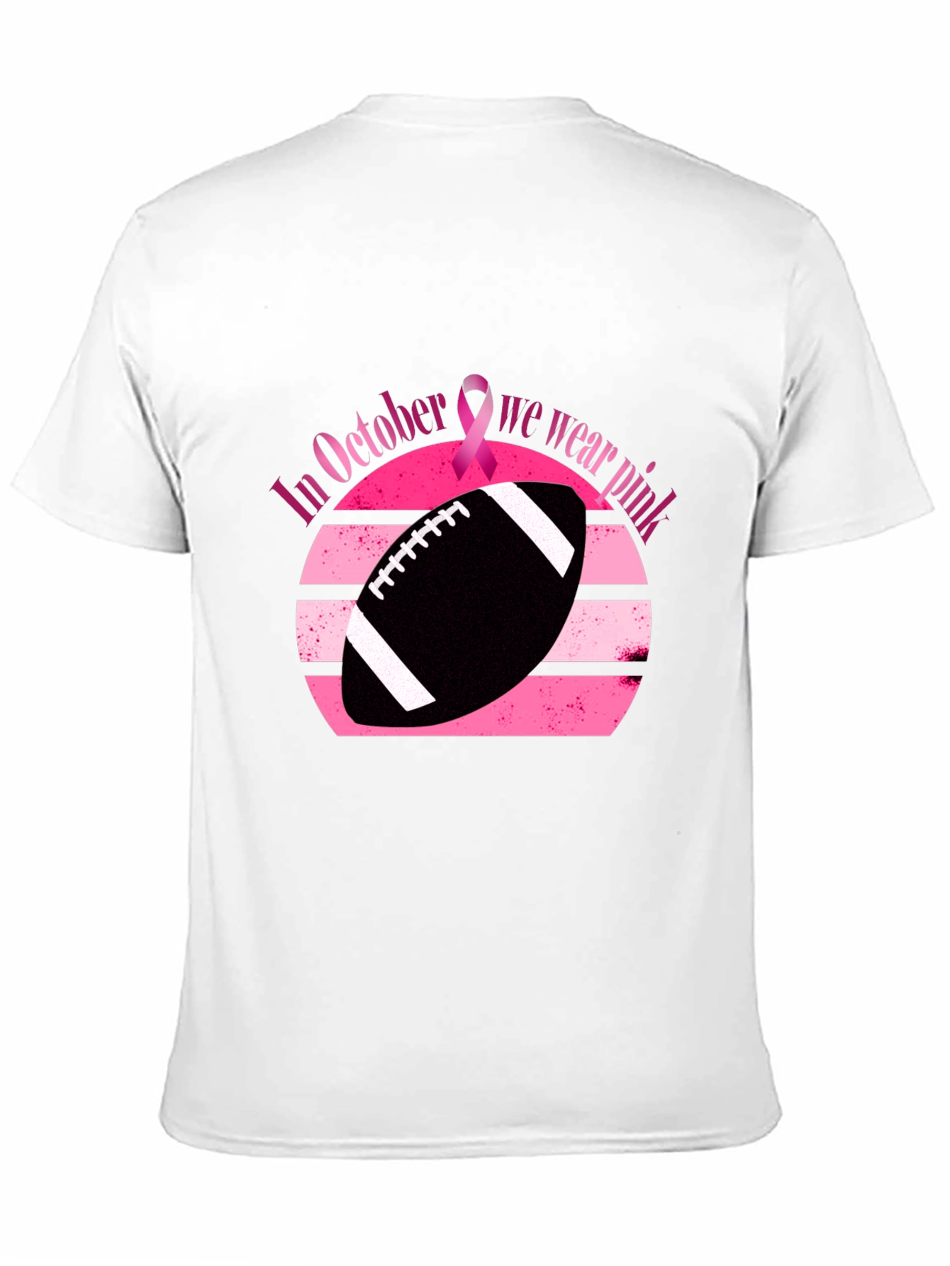 October Breast Cancer Awareness Football T-Shirt