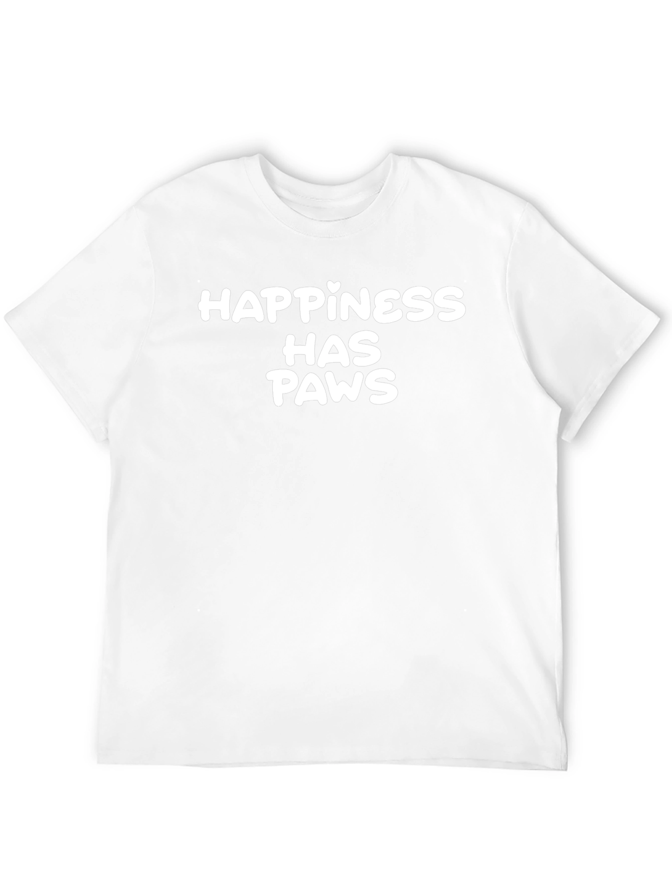 Happiness Has Paws Graphic Tee - Black