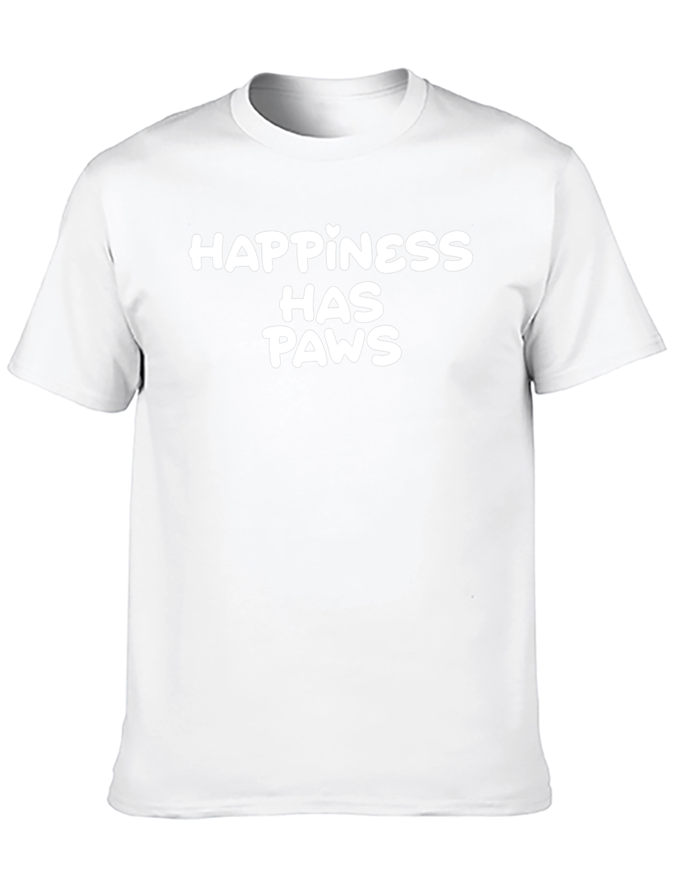 Happiness Has Paws Graphic Tee - Black