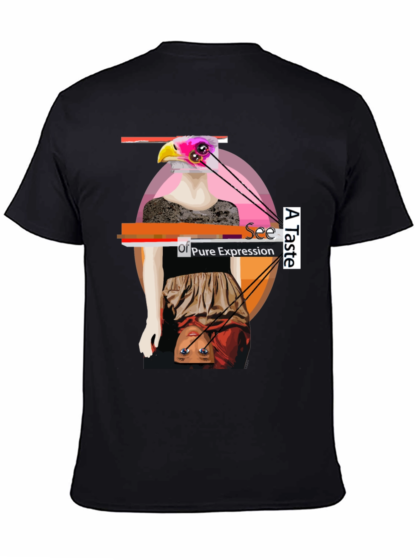 Unique Graphic Print Tee - Art Expression