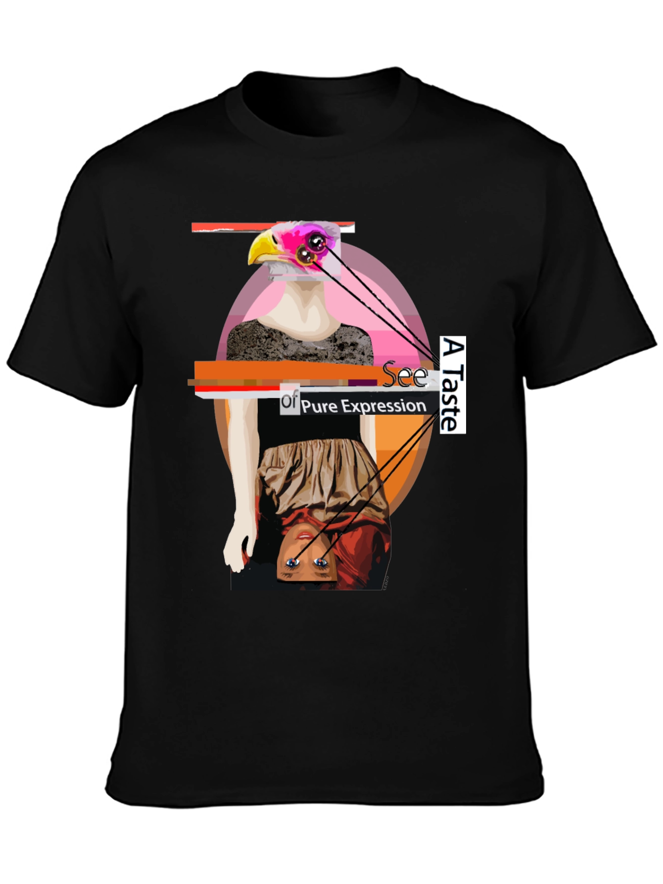 Unique Graphic Print Tee - Art Expression