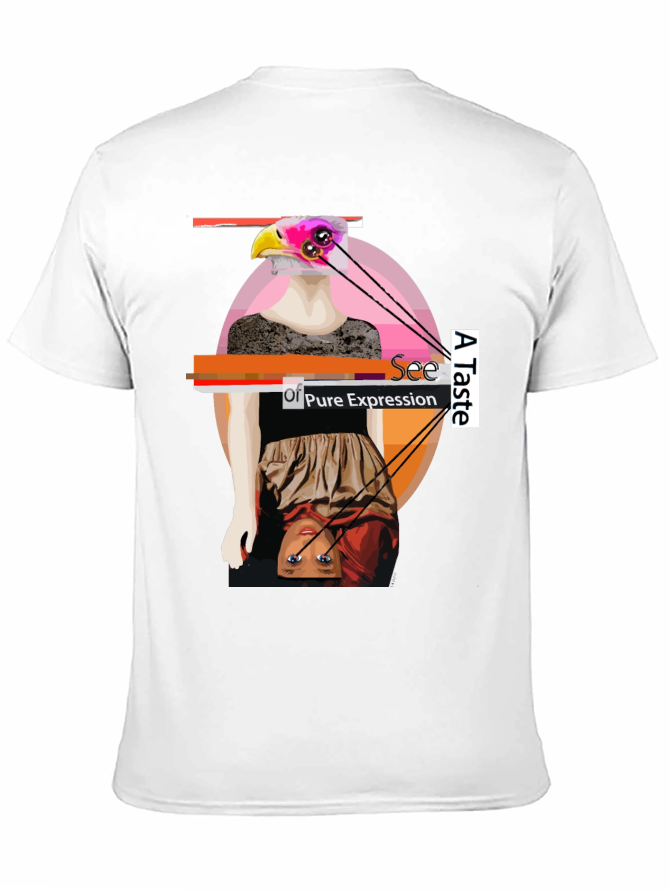 Unique Graphic Print Tee - Art Expression