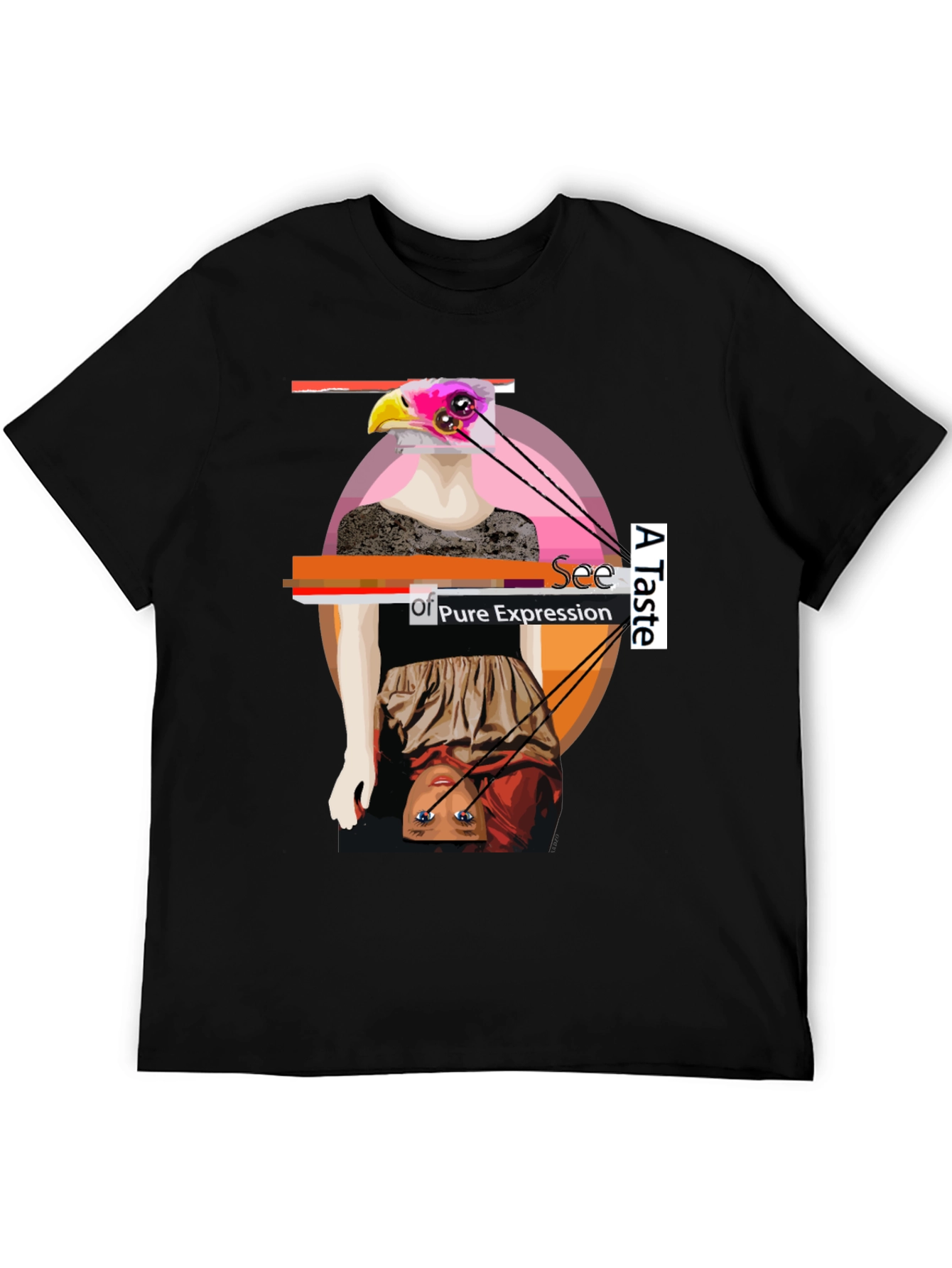 Unique Graphic Print Tee - Art Expression