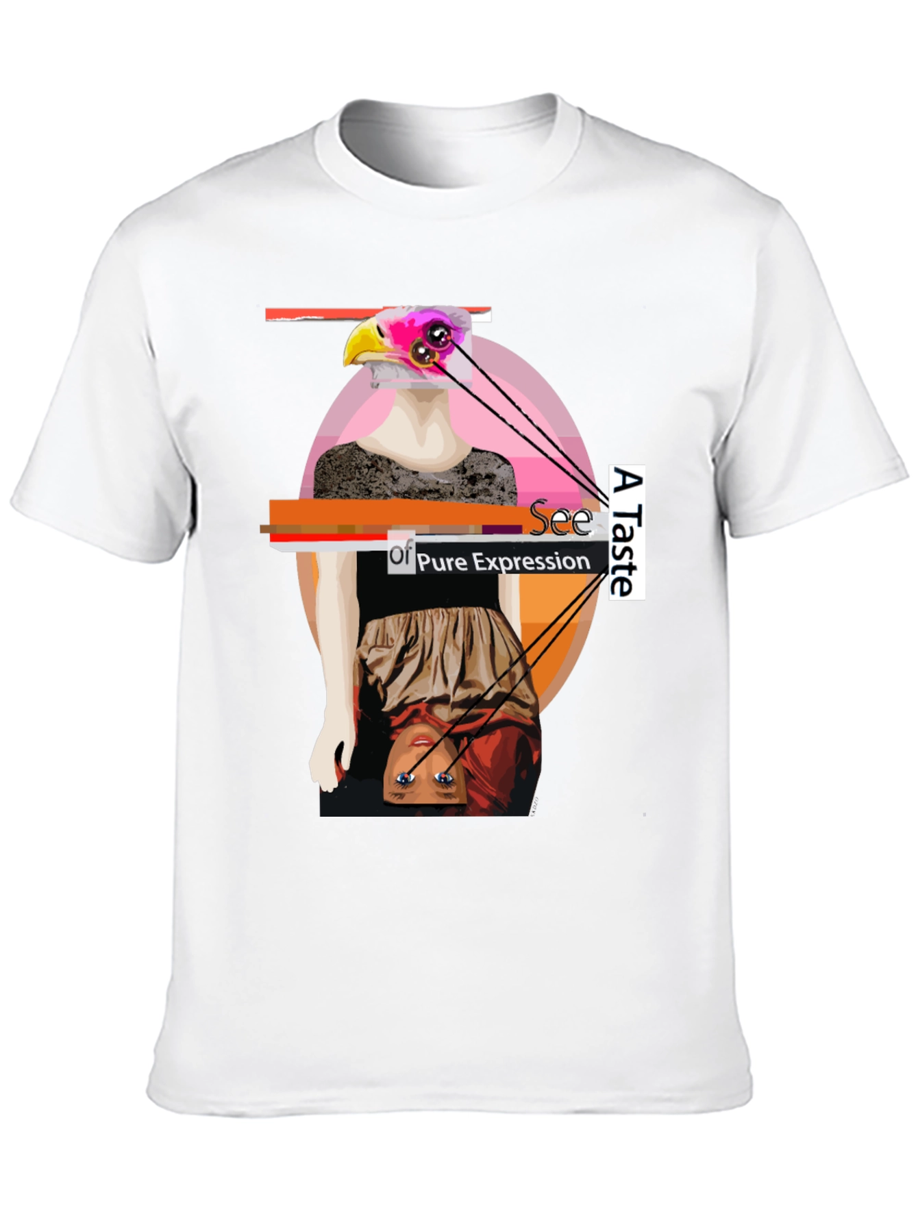 Unique Graphic Print Tee - Art Expression