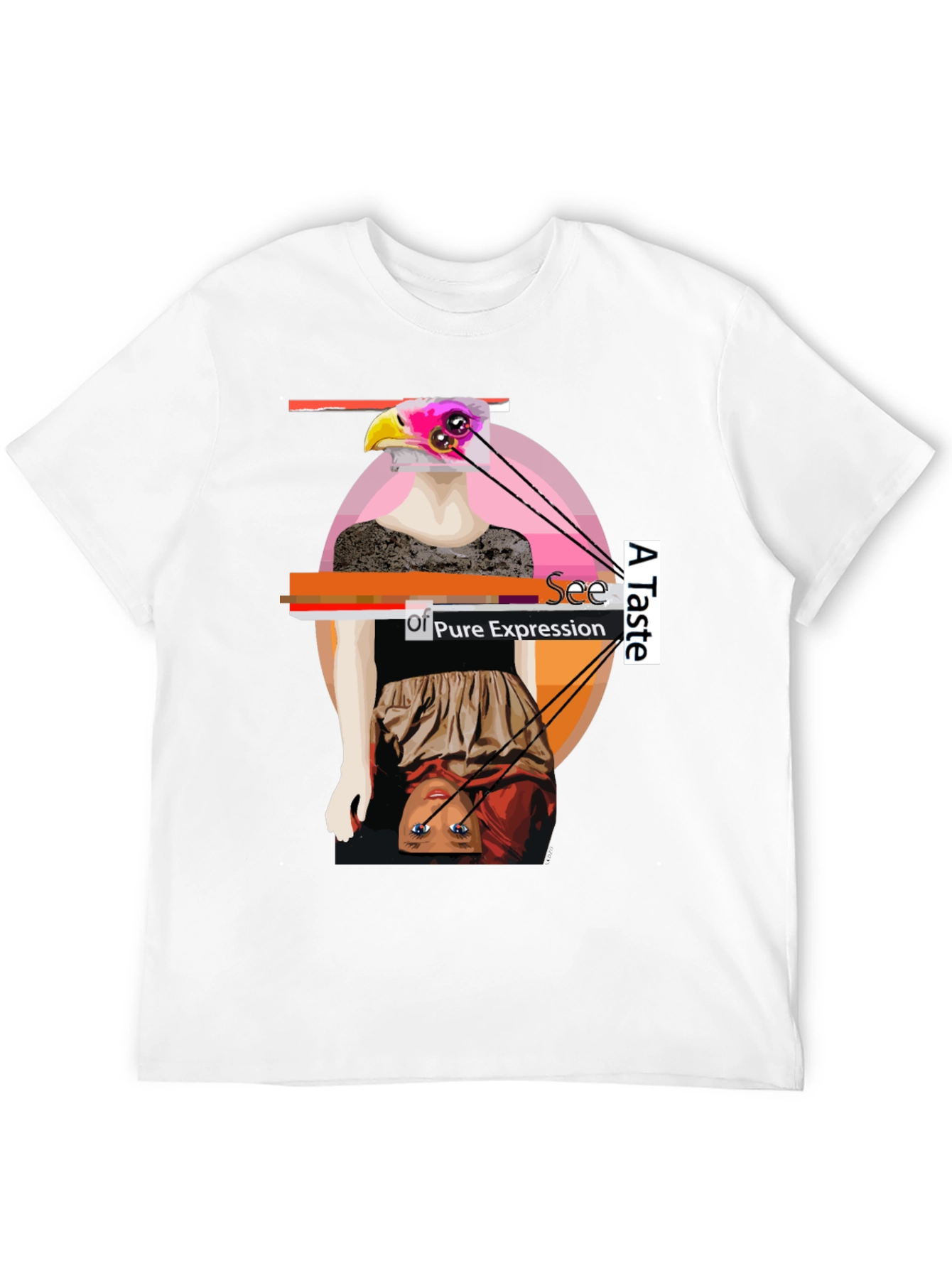 Unique Graphic Print Tee - Art Expression