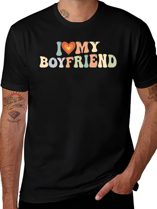 I Heart My Boyfriend Retro Graphic Tee