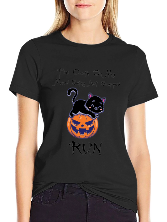 Mood Swing Black Cat Halloween T-Shirt
