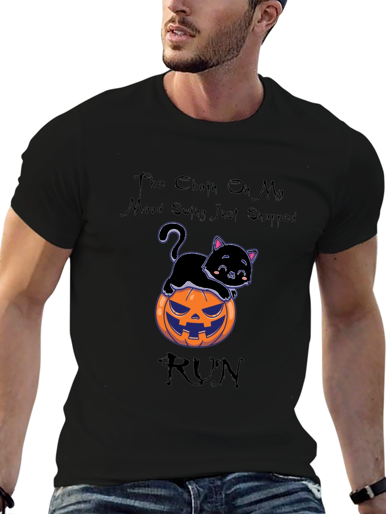 Mood Swing Black Cat Halloween T-Shirt
